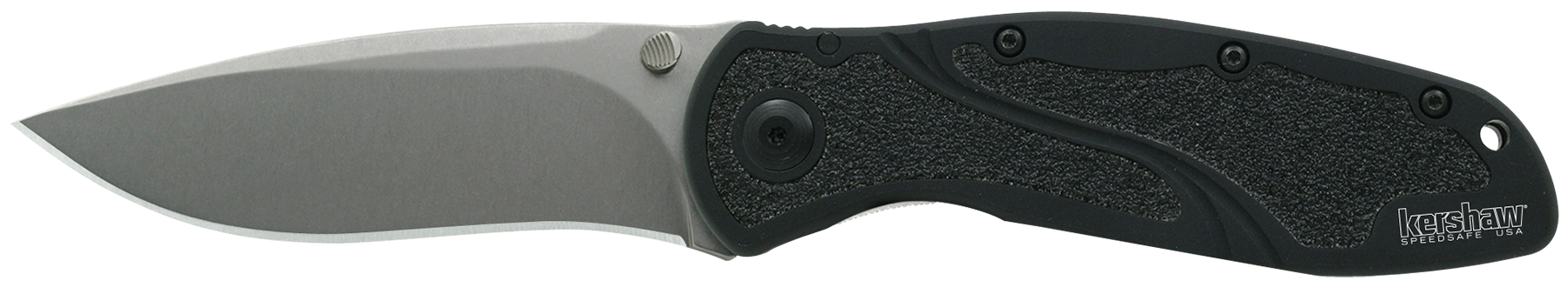 Kershaw Blur 3.4" Folding Drop Point w/Recurve Plain S30V Black Anodized Aluminum