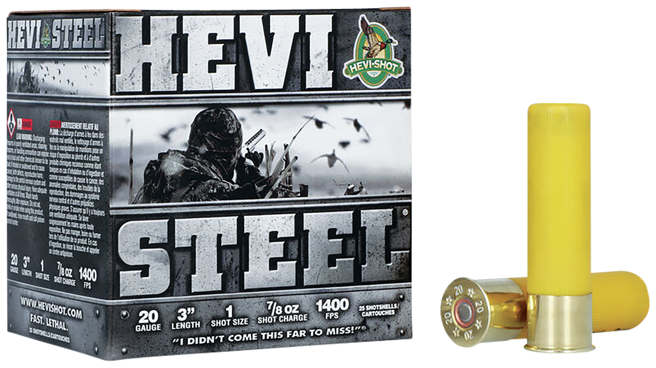 Hevishot HEVI-Steel 20 Gauge 3" 7/8 oz #1 Shot 1400 fps - Box or Case