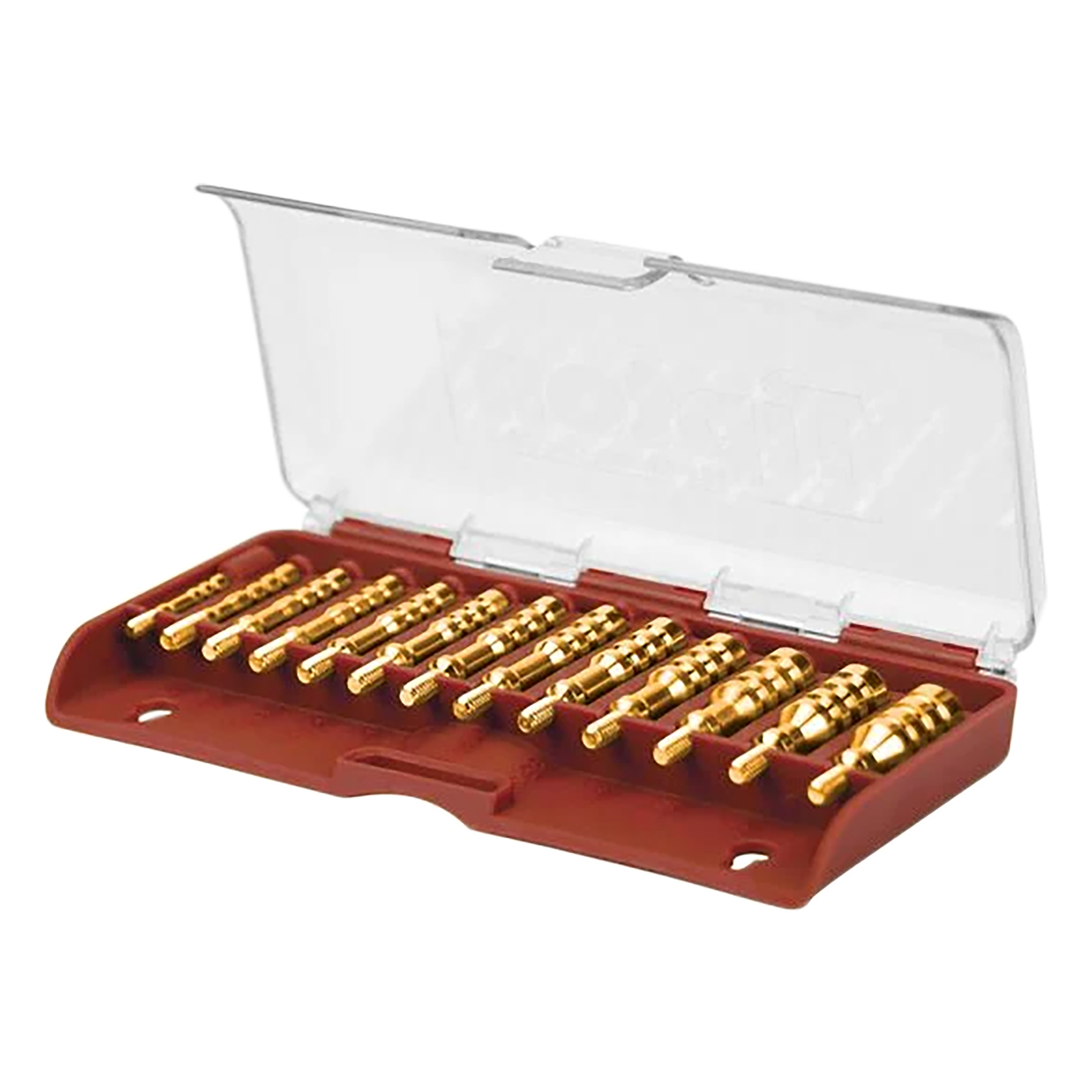 Tipton 749245 Jag Set .17-.45 Cal 8-32/5-40 Thread Brass 13 Pieces with Storage Box