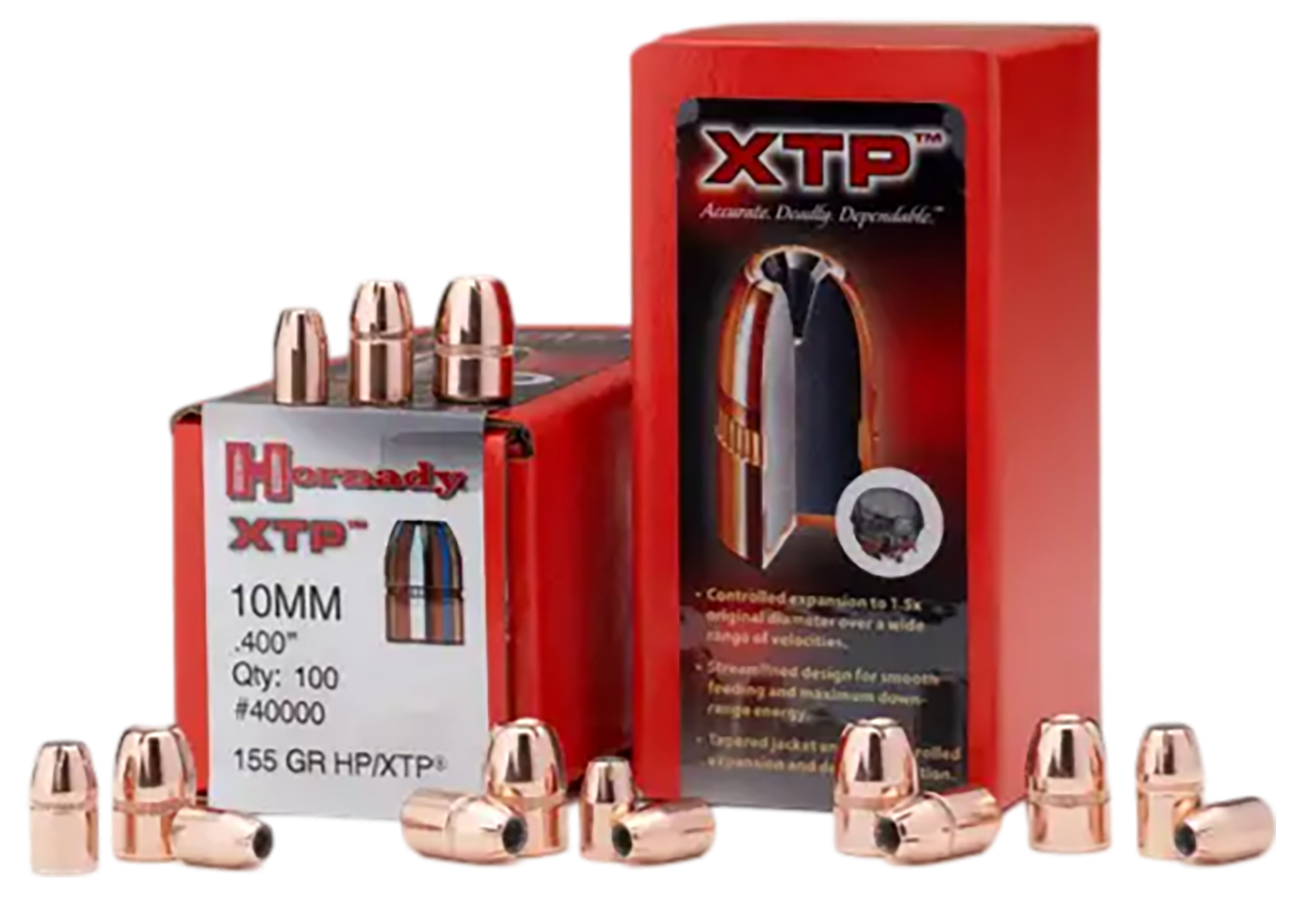 Hornady XTP 45 Cal .451 185 gr Hollow Point Reloading Bullets - 100/Box