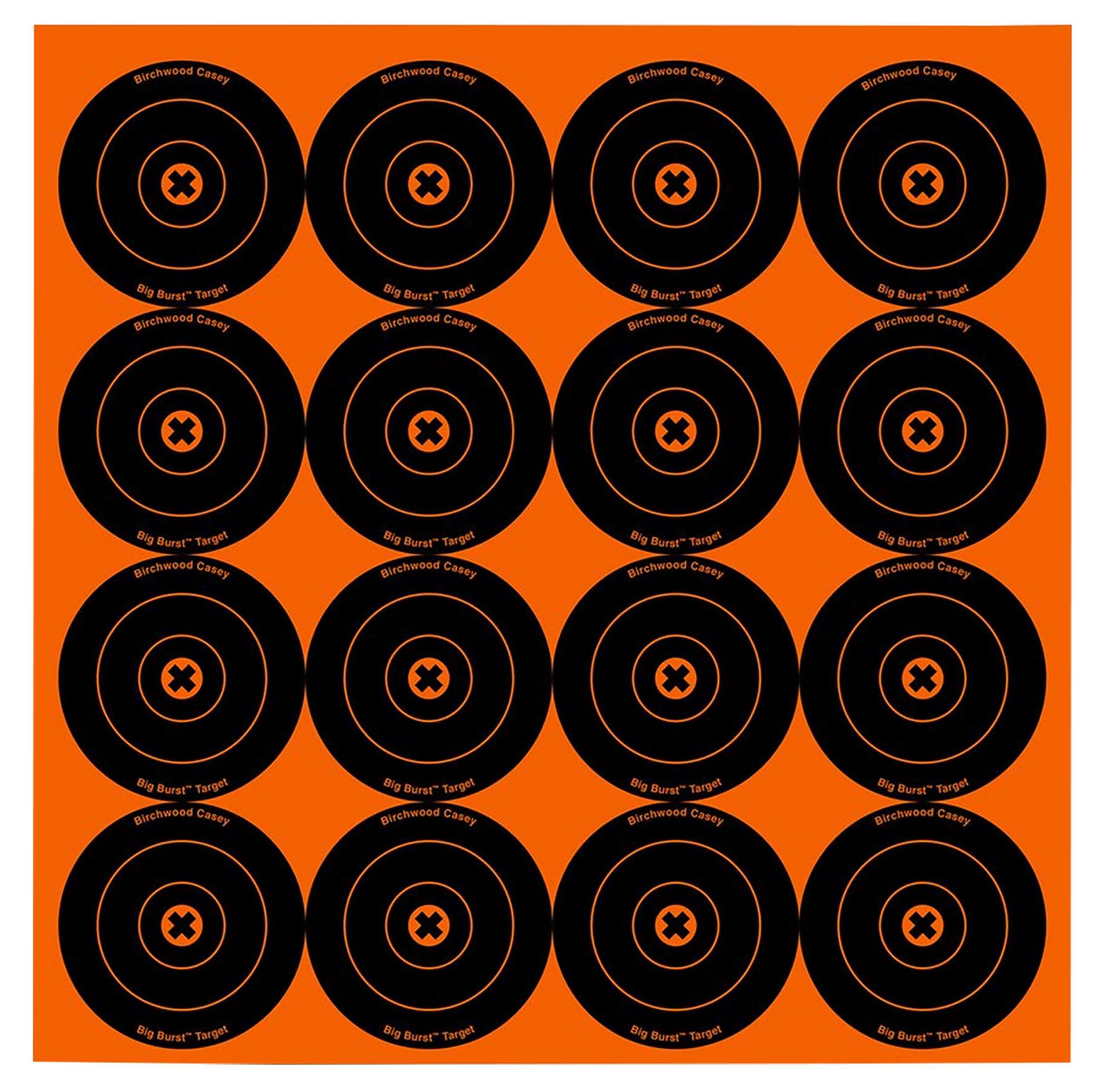 Birchwood Casey Big Burst Revealing Target 3" Bullseye Self-Adhesive Paper 48 Pack