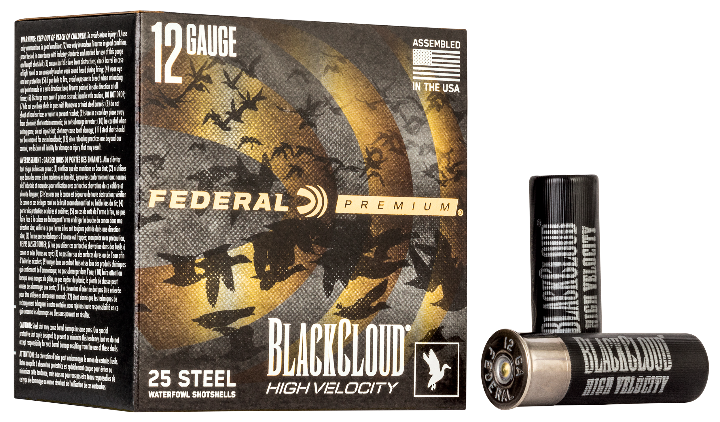 Federal Black Cloud FS High Velocity 12 Gauge 3" 1-1/8 oz 4 Shot 25 Rds/Box - Box or Case