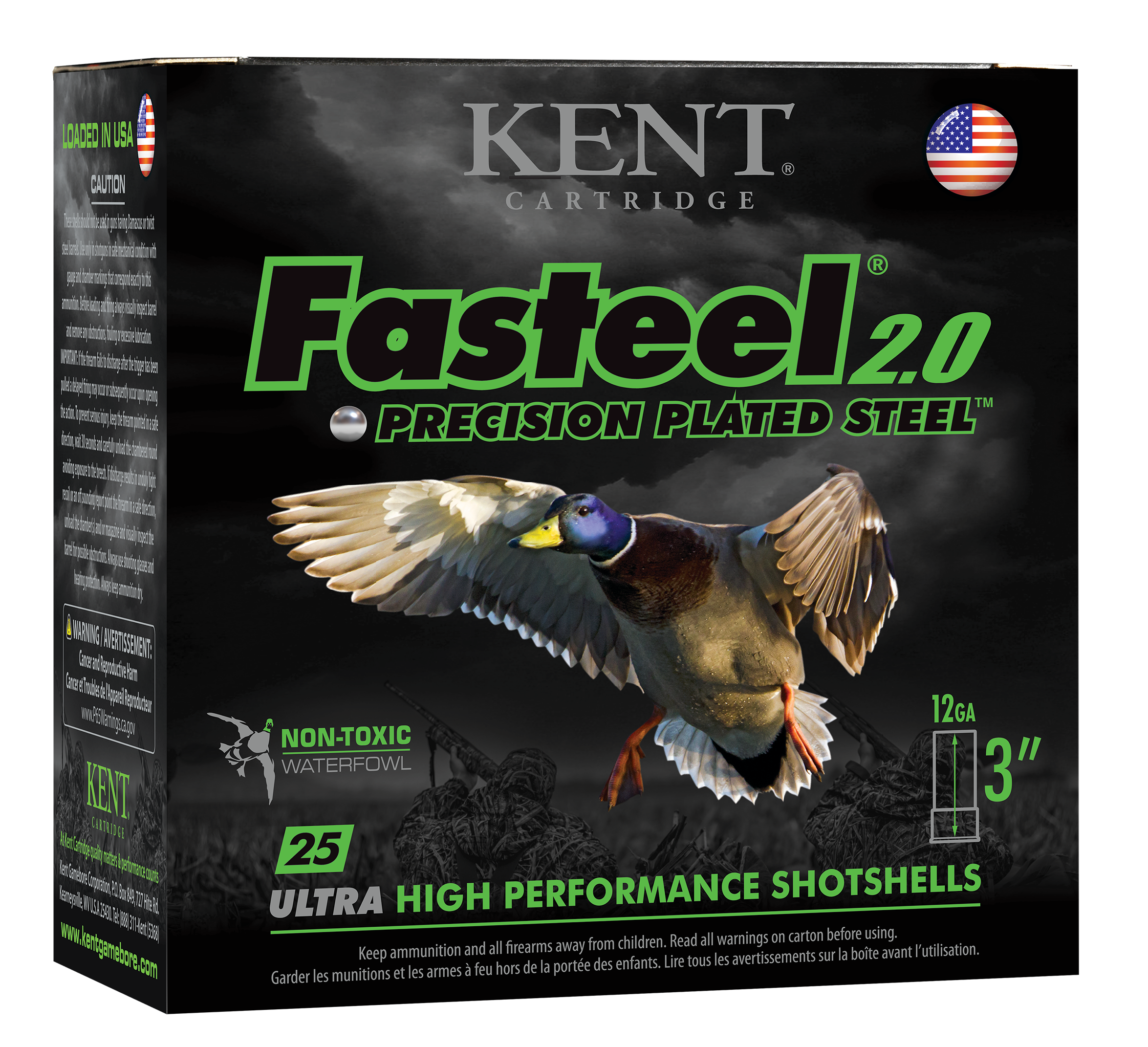 Kent Cartridge Fasteel 2.0 12 Gauge 3" 1-1/4 oz #4 Shot - Box or Case