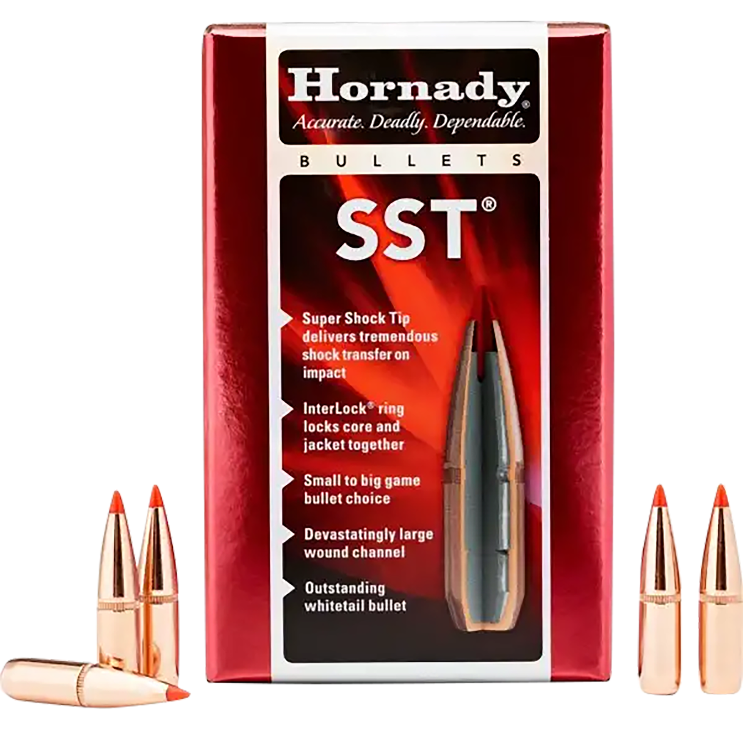 Hornady SST 25 Cal .257 117gr Super Shock Tip Reloading Bullets - 100/Box