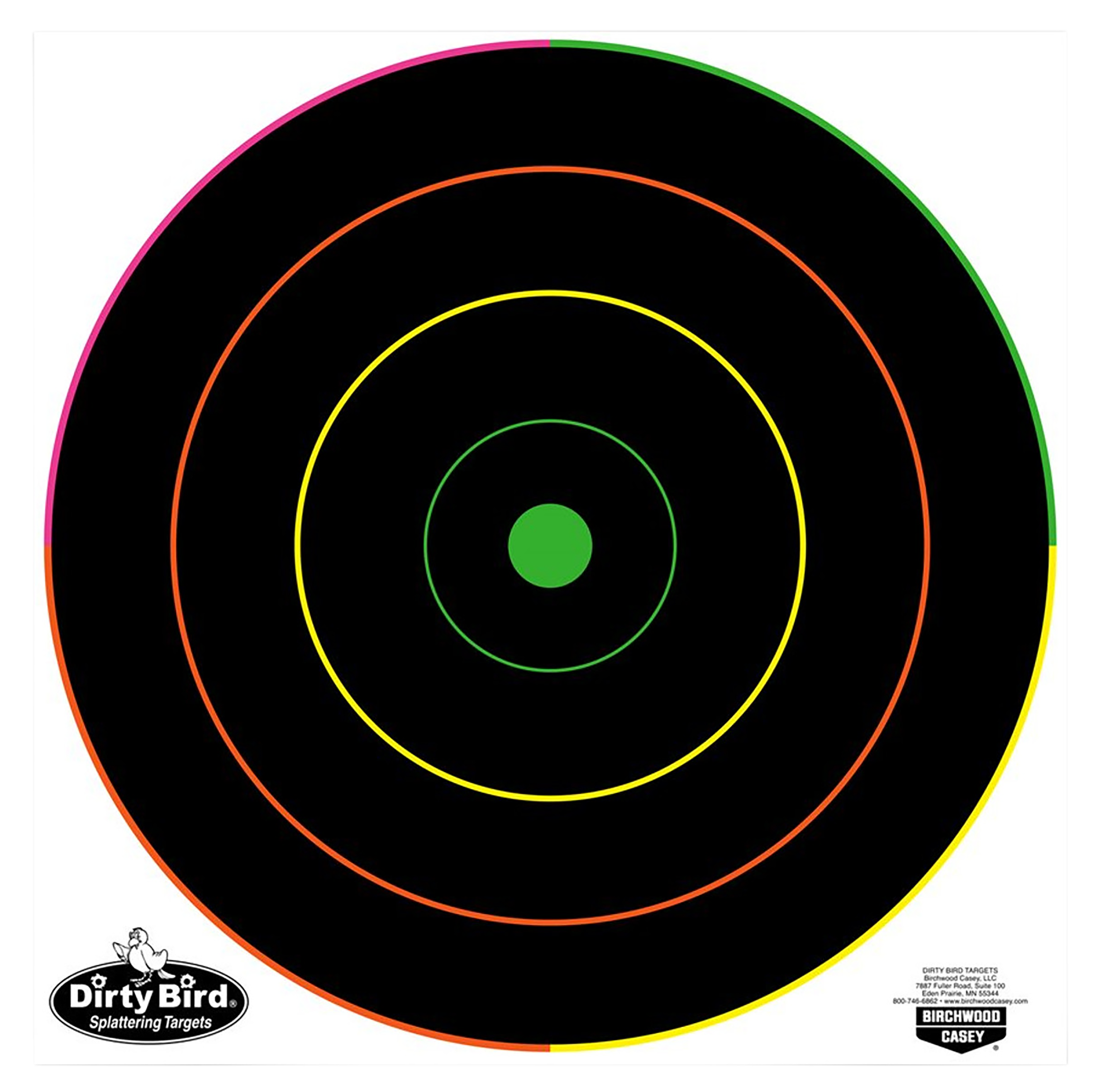Birchwood Casey Dirty Bird 12" Bullseye Tagboard Hanging Splatter Target Multi-Color 10 Pk