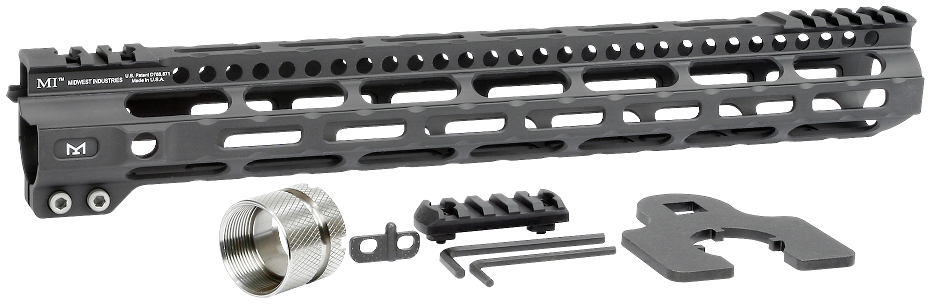 Midwest Industries Ultralight AR-15 14" M-LOK Handguard - Black