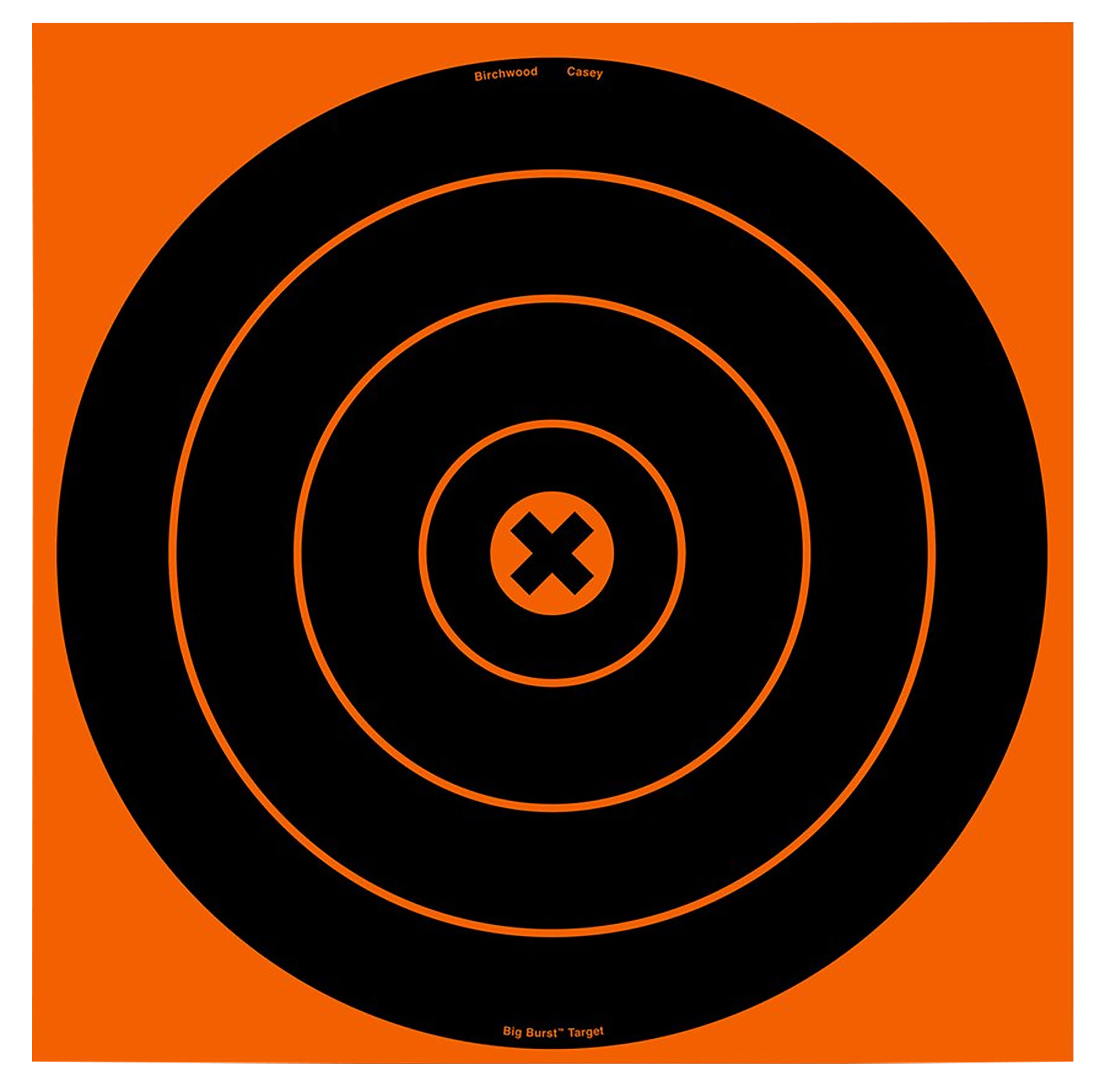 Birchwood Casey Big Burst 12" Bullseye Self-Adhesive Paper Target Black/Orange 3 Pack