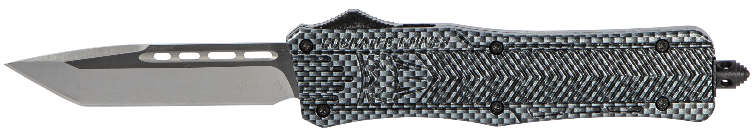 CobraTec CTK-1 Medium 3 " OTF Tanto Plain D2 Steel Carbon Fiber Aluminum Handle