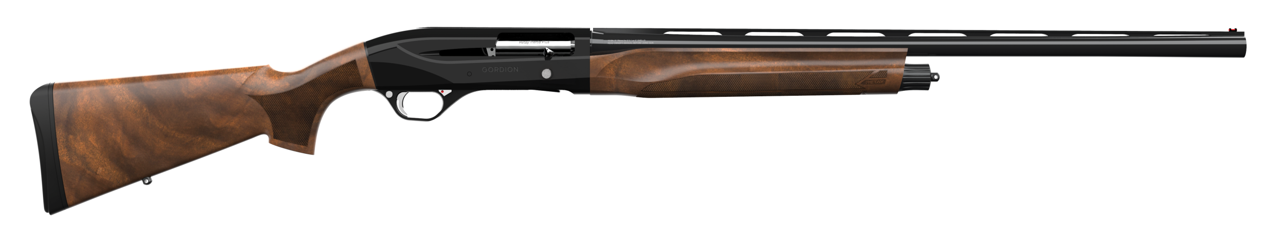 Retay USA Gordion Upland Inertia Plus 12 Gauge 26" 3" 4+1 Semi-Auto Shotgun - Polished Jet Black
