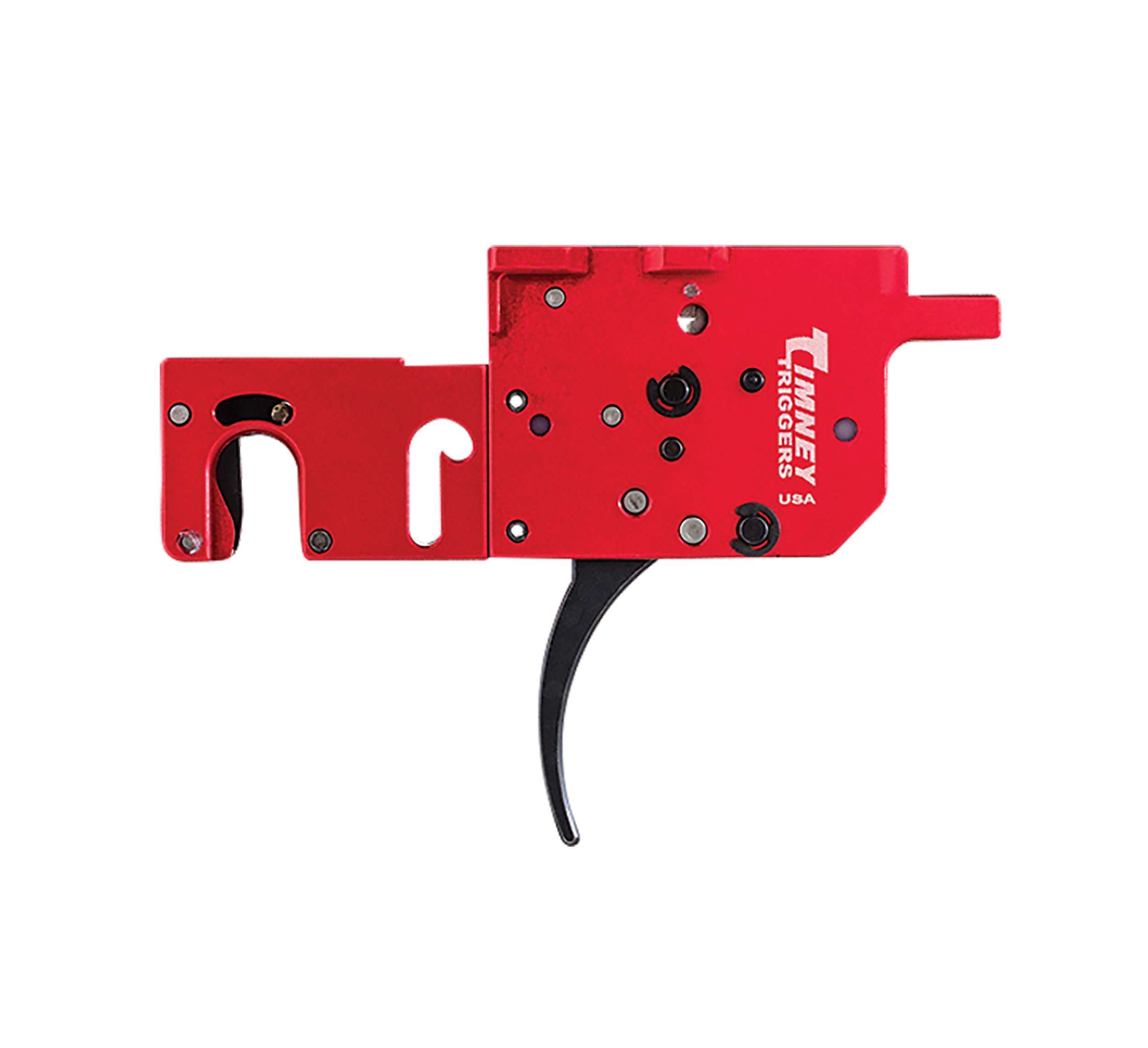 Timney Triggers 650 RPR 8 oz / 1 lb Two-Stage Curved Drop-In Trigger - Black/Red