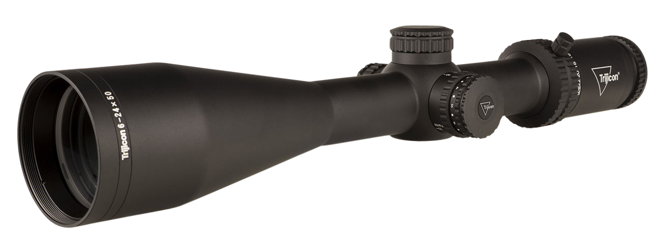 Trijicon Tenmile 6-24x50mm 30mm Tube SFP LED Illuminated MRAD Ranging Green Dot Riflescope - Matte Black
