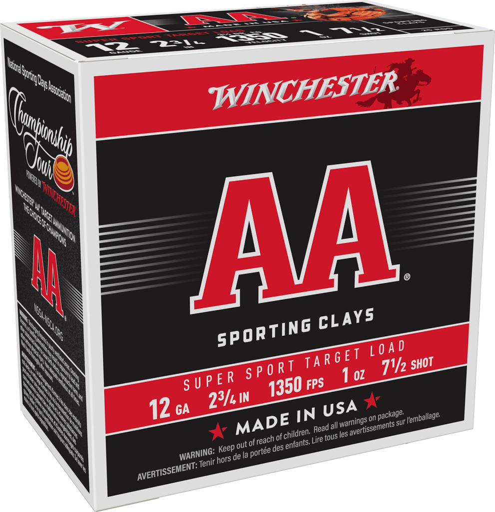 Winchester Ammo AA Super Sport Sporting Clay 12 Gauge 2.75" 1oz #7.5 Shot 25 Rd - Box or Case