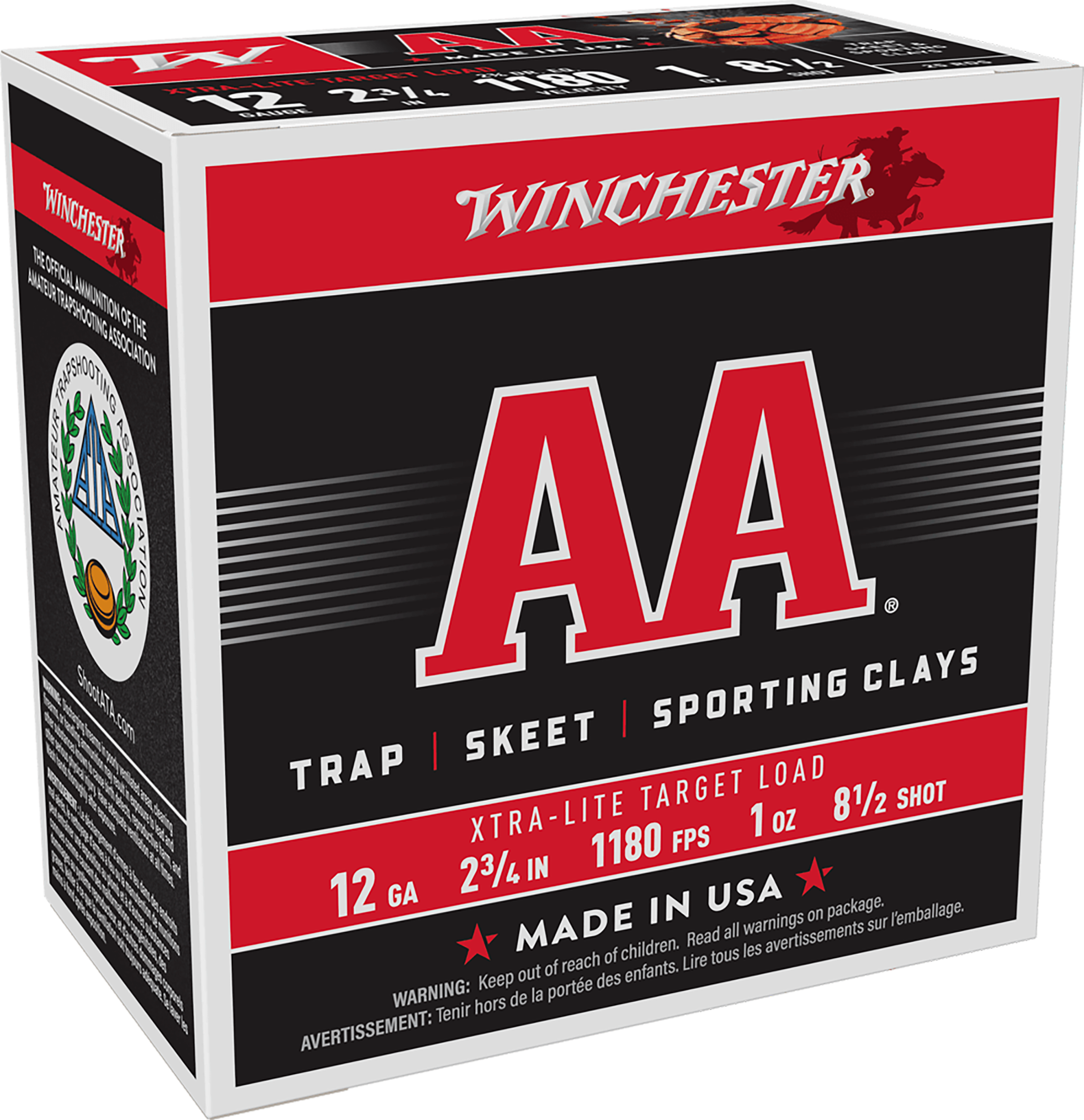 Winchester Ammo AA Xtra-Lite 12 Gauge 2.75" 1 oz #8.5 Lead Shot 25 Rd - Box or Case