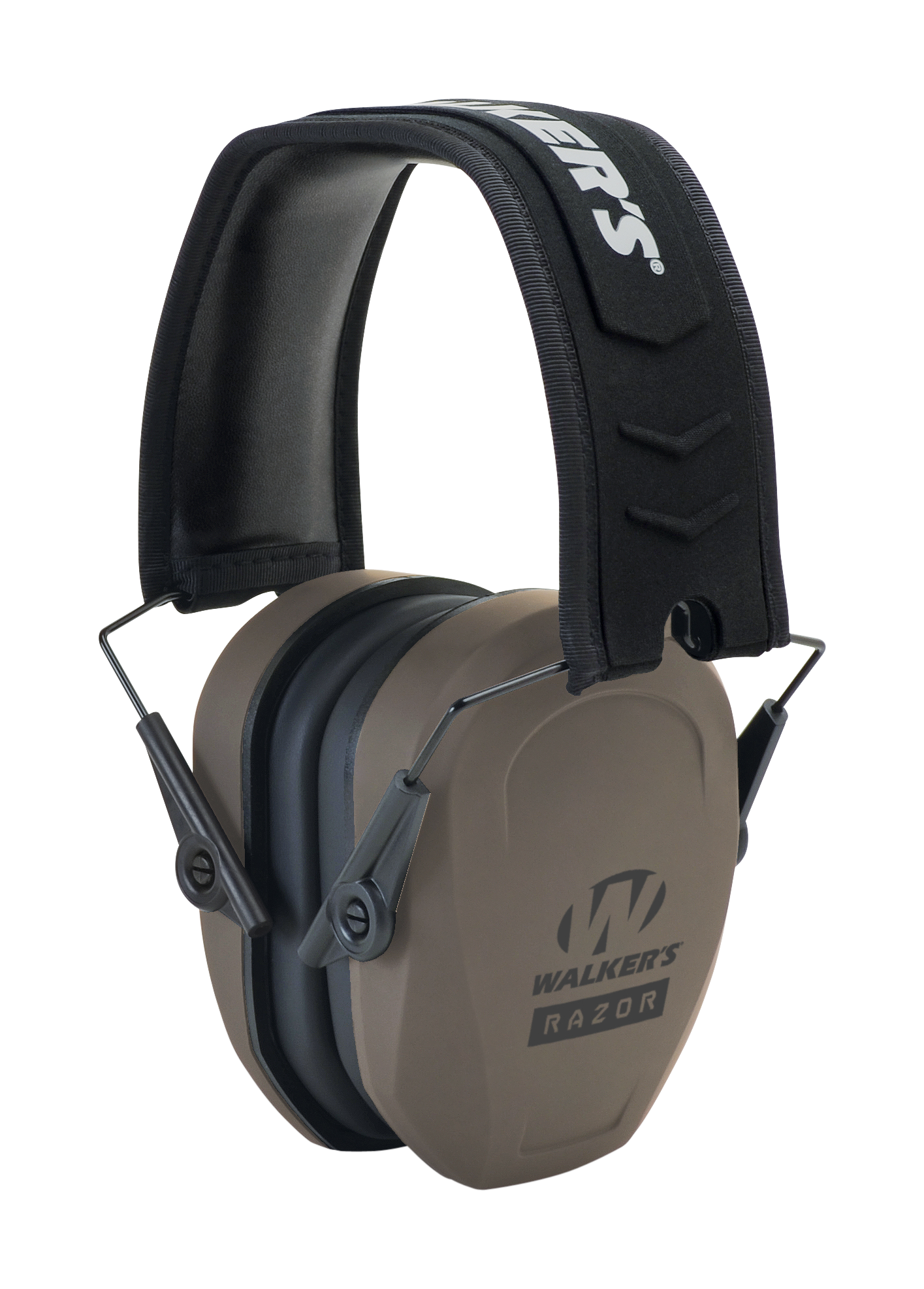 Walkers Game Ear Razor Slim Passive Muff 27 dB Over the Head Flat Dark Earth/Black Polymer