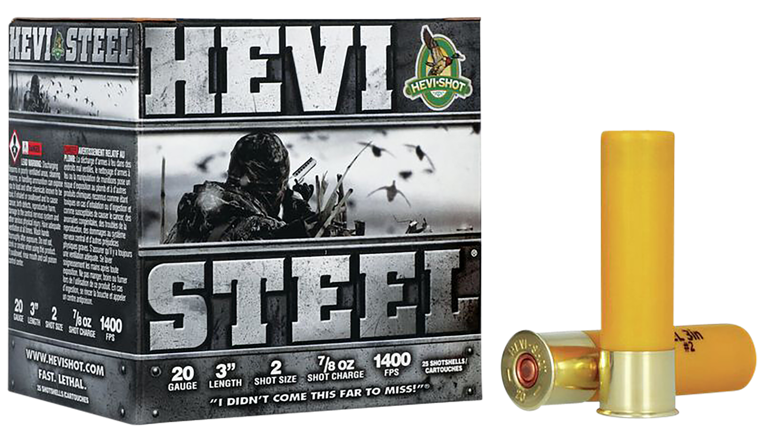 Hevishot HEVI-Steel 20 Gauge 3" 7/8 oz #2 Shot 1400 fps - Box or Case