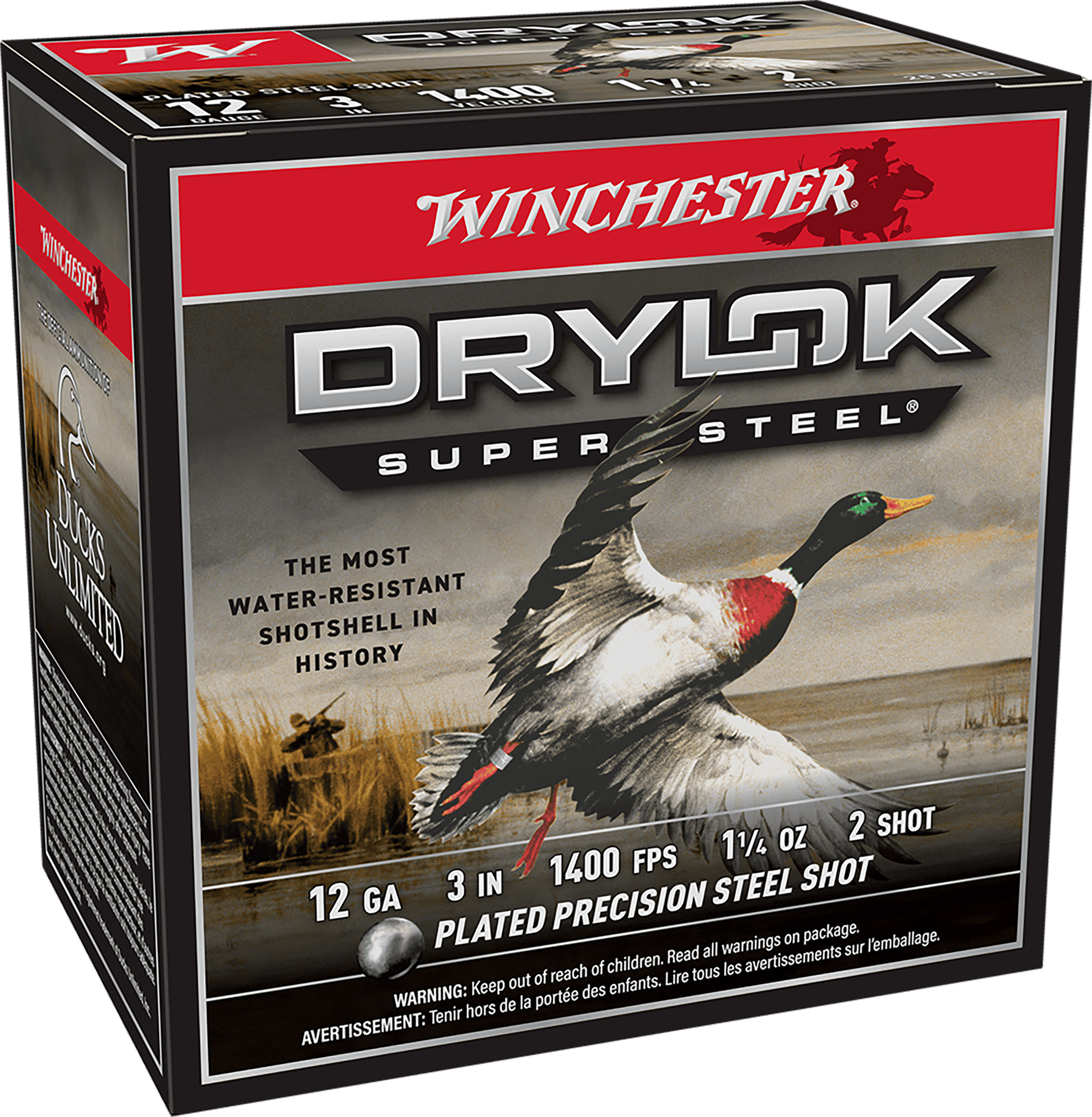 Winchester Ammo Drylok Super Steel Magnum 12 Gauge 3" 1-1/4 oz #2 Shot - Box or Case
