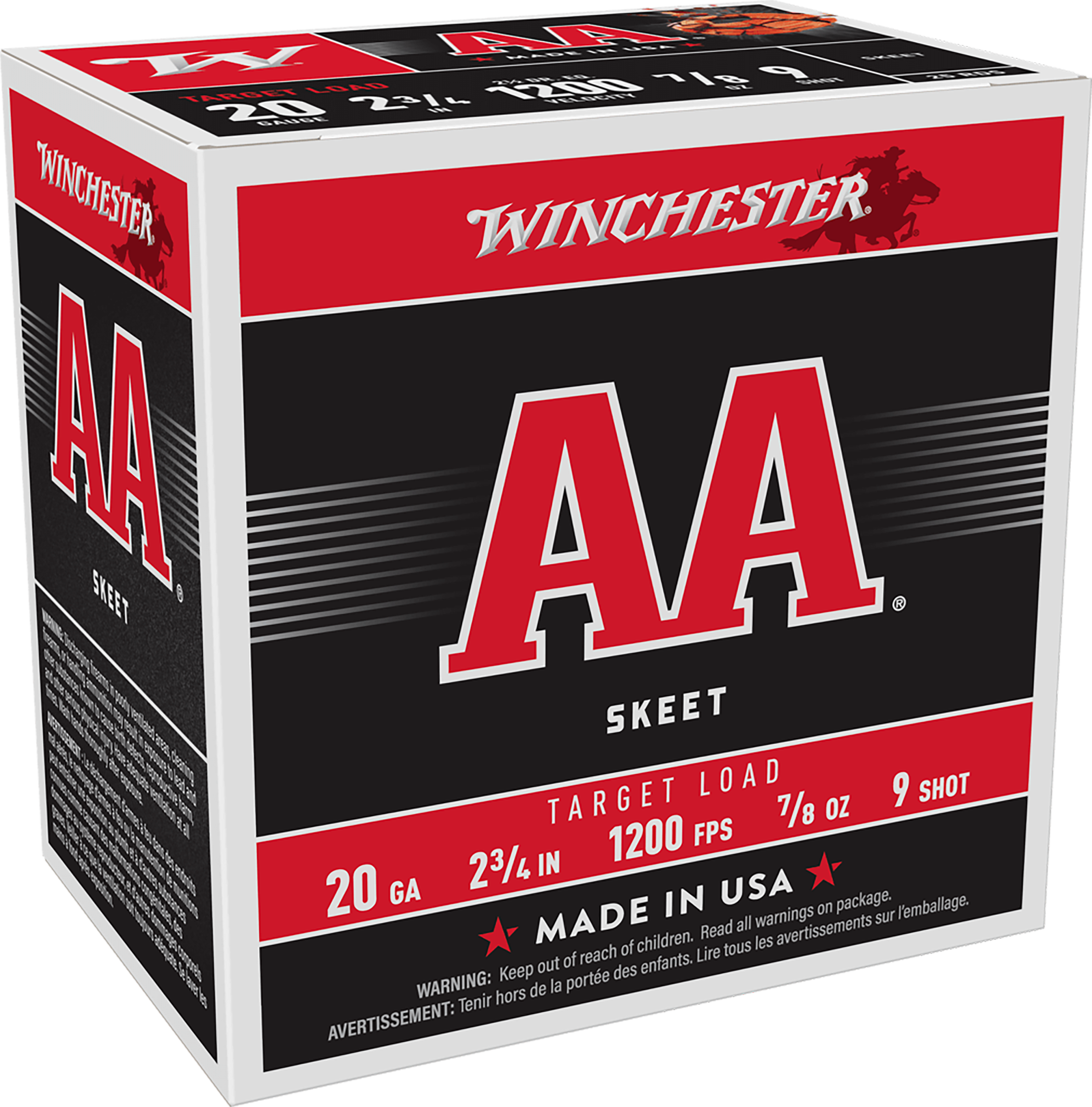 Winchester Ammo AA Target 20 Gauge 2.75" 7/8 oz #9 Shot 25 Rd - Box or Case