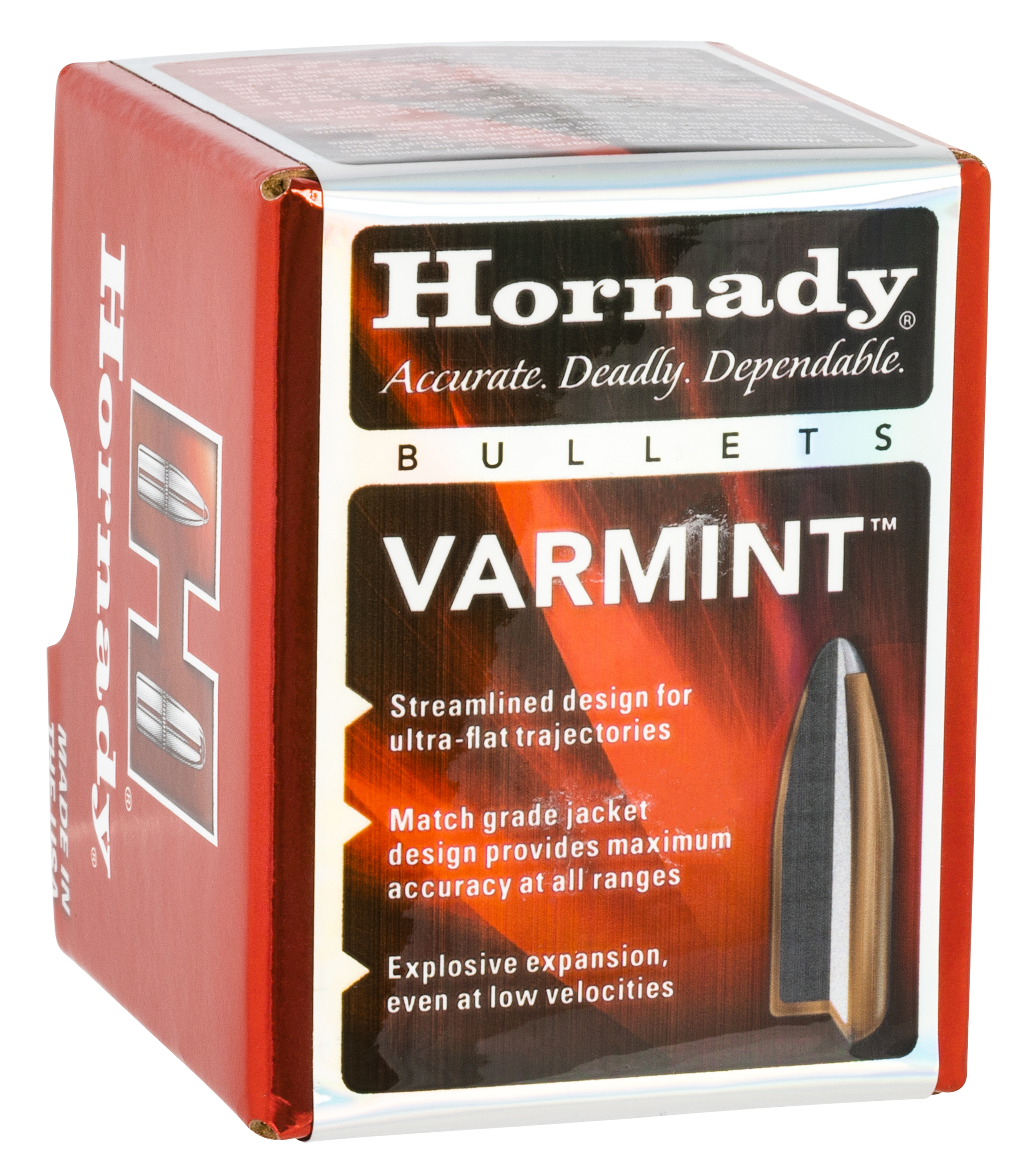 Hornady Traditional Varmint 22 Caliber .224 55 gr Spire Point Bullets - 100/Box