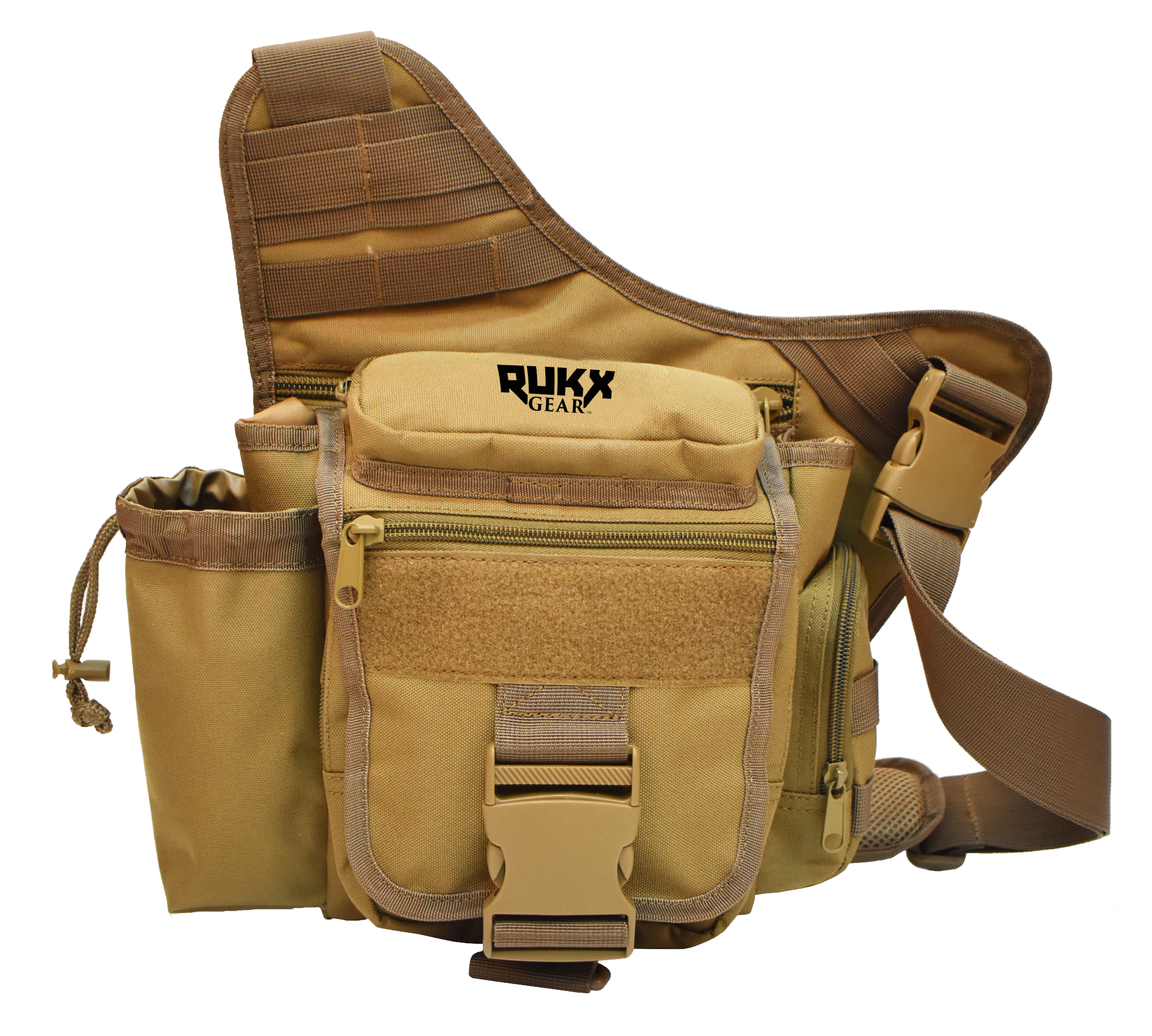 RUKX Gear ATICTSBT Sling Bag Tan 600D Polyester Single Strap