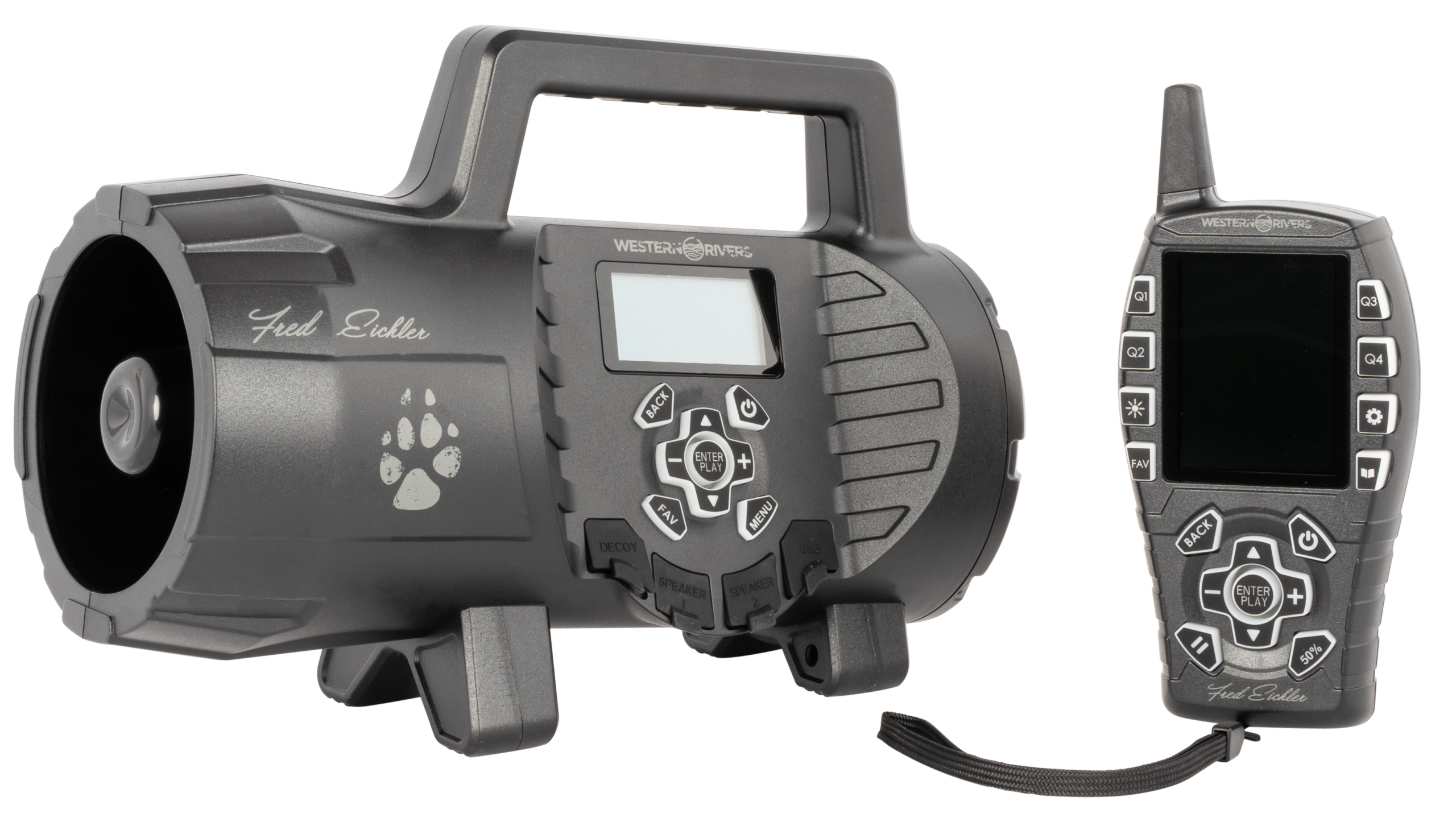 Western Rivers Eichler Single Speaker Electronic Predator Call 40 Preset Sounds Remote Black