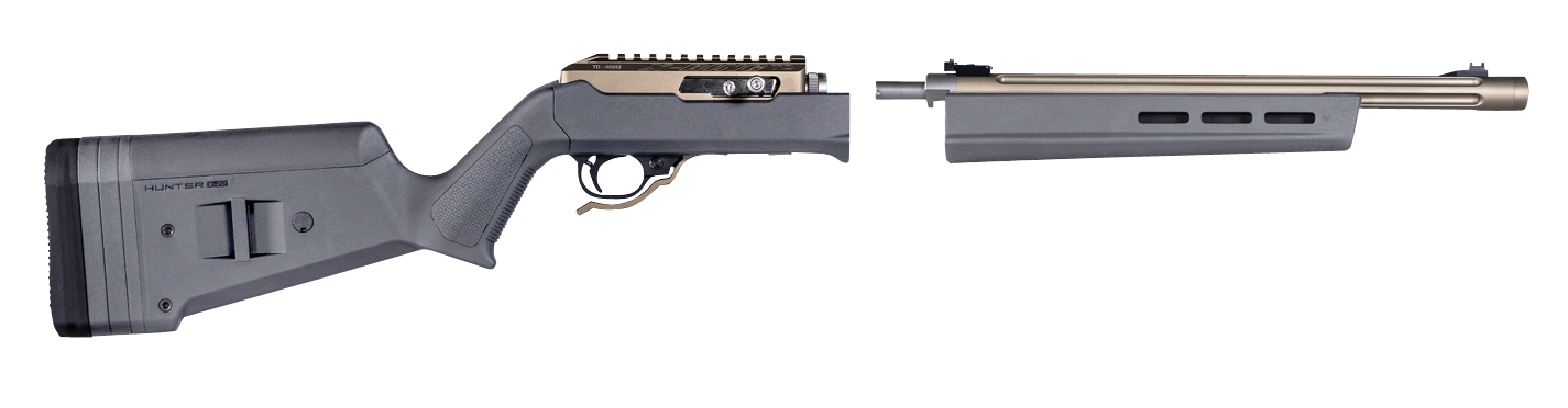 Magpul Industries Hunter X-22 Takedown Stock Fixed Adjustable Comb Stealth Gray Synthetic for Ruger 10/22 Takedown