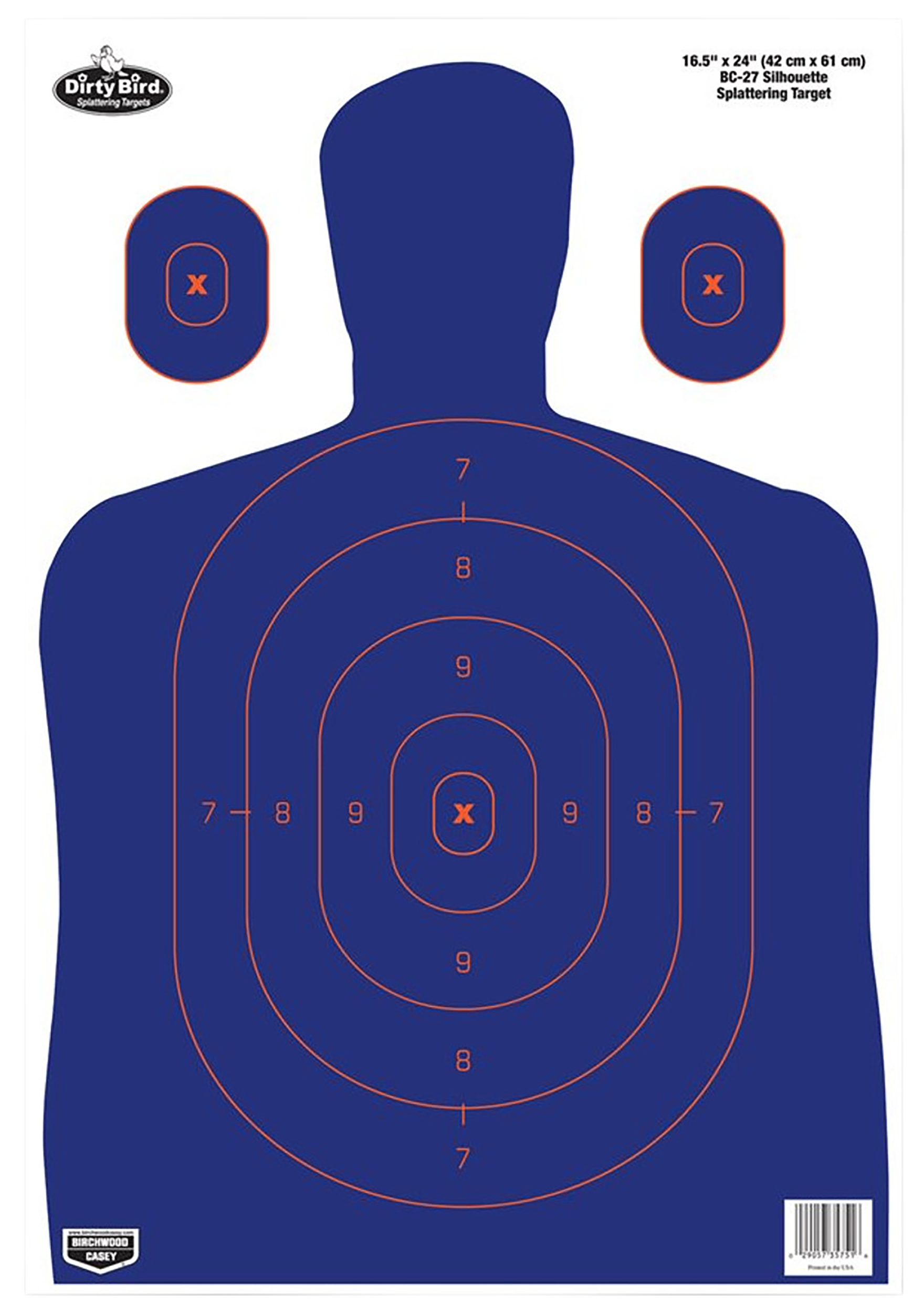 Birchwood Casey Dirty Bird 16.5" x 24" Silhouette Hanging Tagboard Target - 3 Per Pack