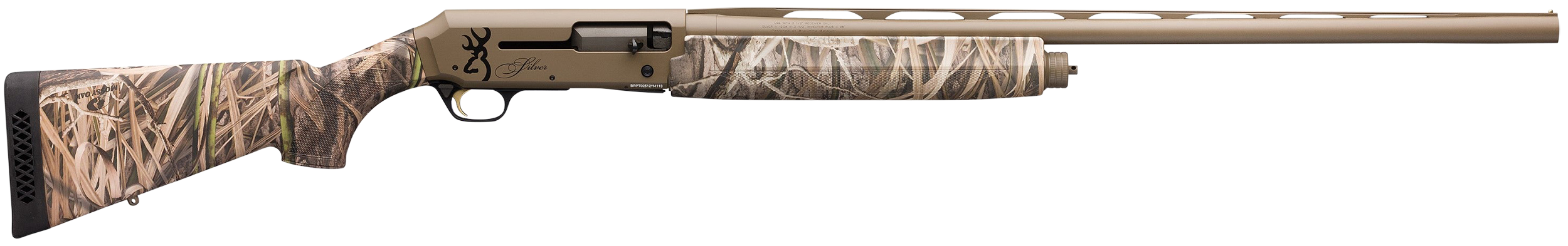 Browning Silver Field 12 Gauge 3.5" 4+1 28" Semi-Auto Shotgun - Flat Dark Earth Cerakote / Mossy Oak Shadow Grass Habitat