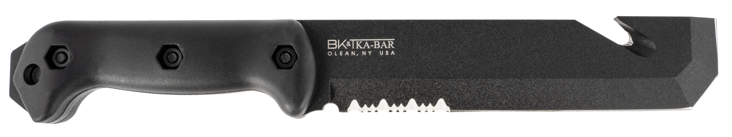Ka-Bar BK3 Becker Tac Tool 7" Fixed Chisel w/Wire Cutter Part Serrated Black Ultramid Handle