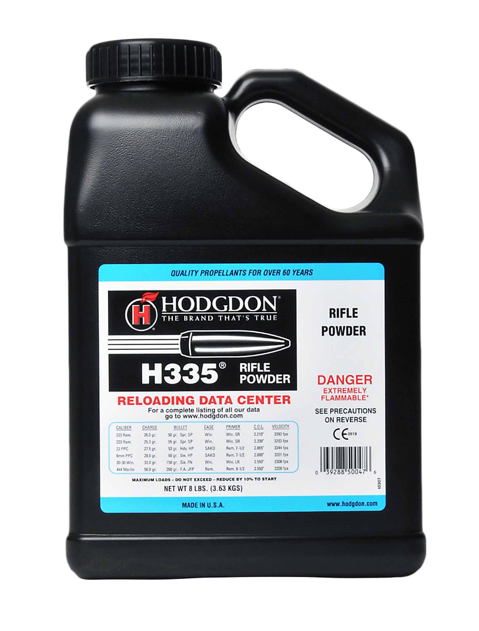 Hodgdon H335 Spherical Smokeless Rifle Powder 8 lb