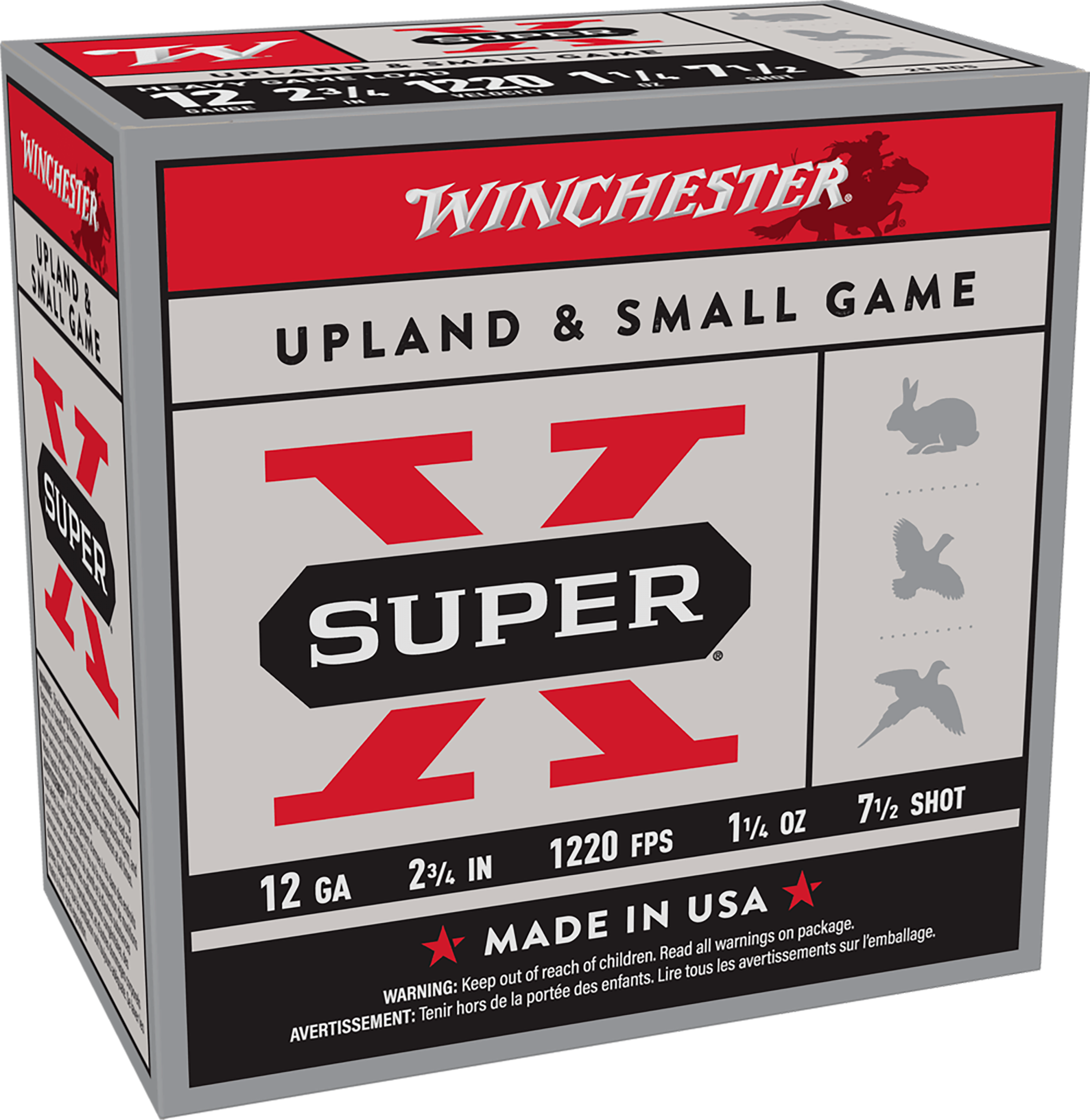 Winchester Ammo Super X Heavy Game Load 12 Gauge 2.75" 7.5 Shot 1-1/4 oz - Box or Case