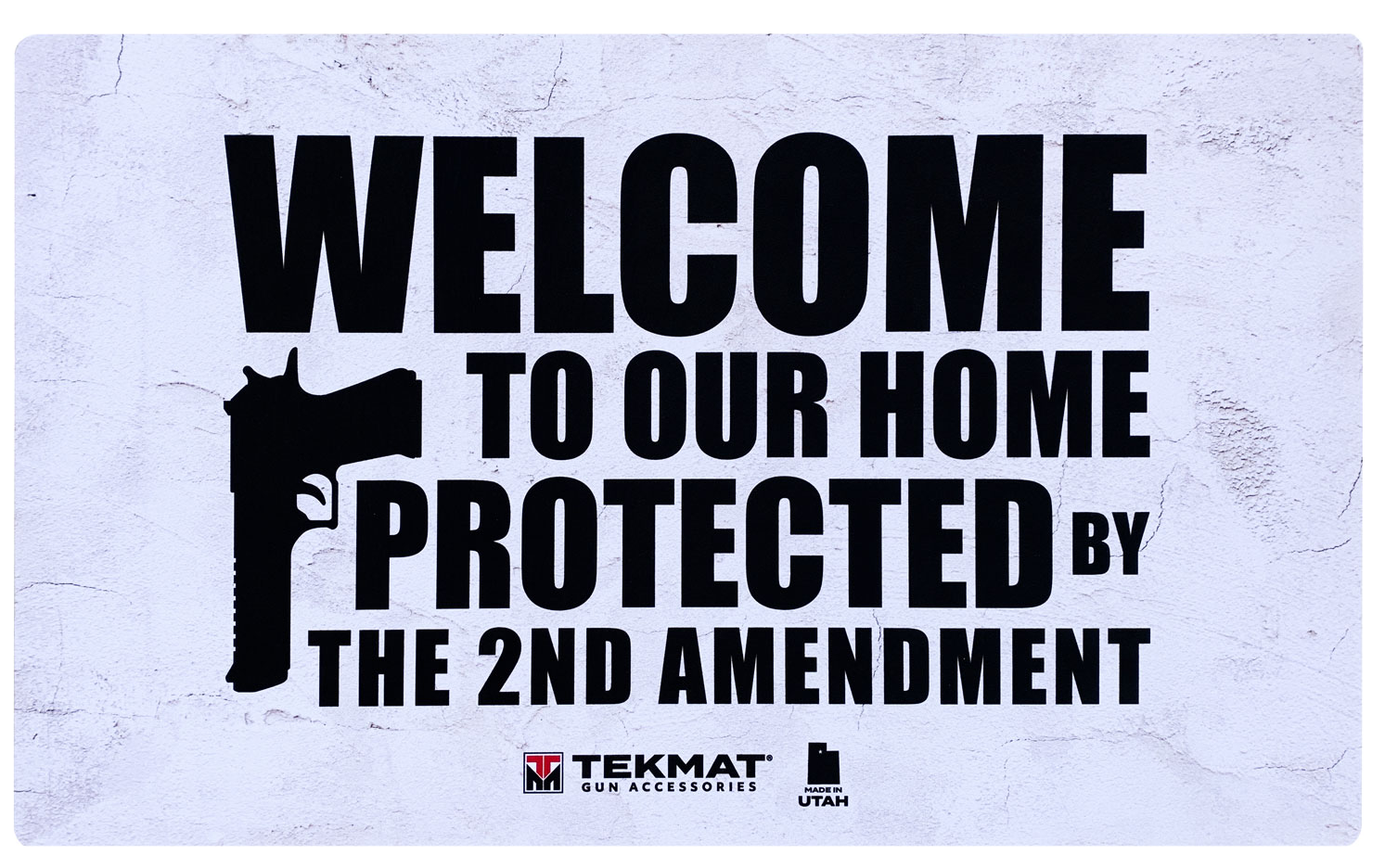 TekMat 2nd Amendment Door Mat 25" x 42" Rubber White/Black