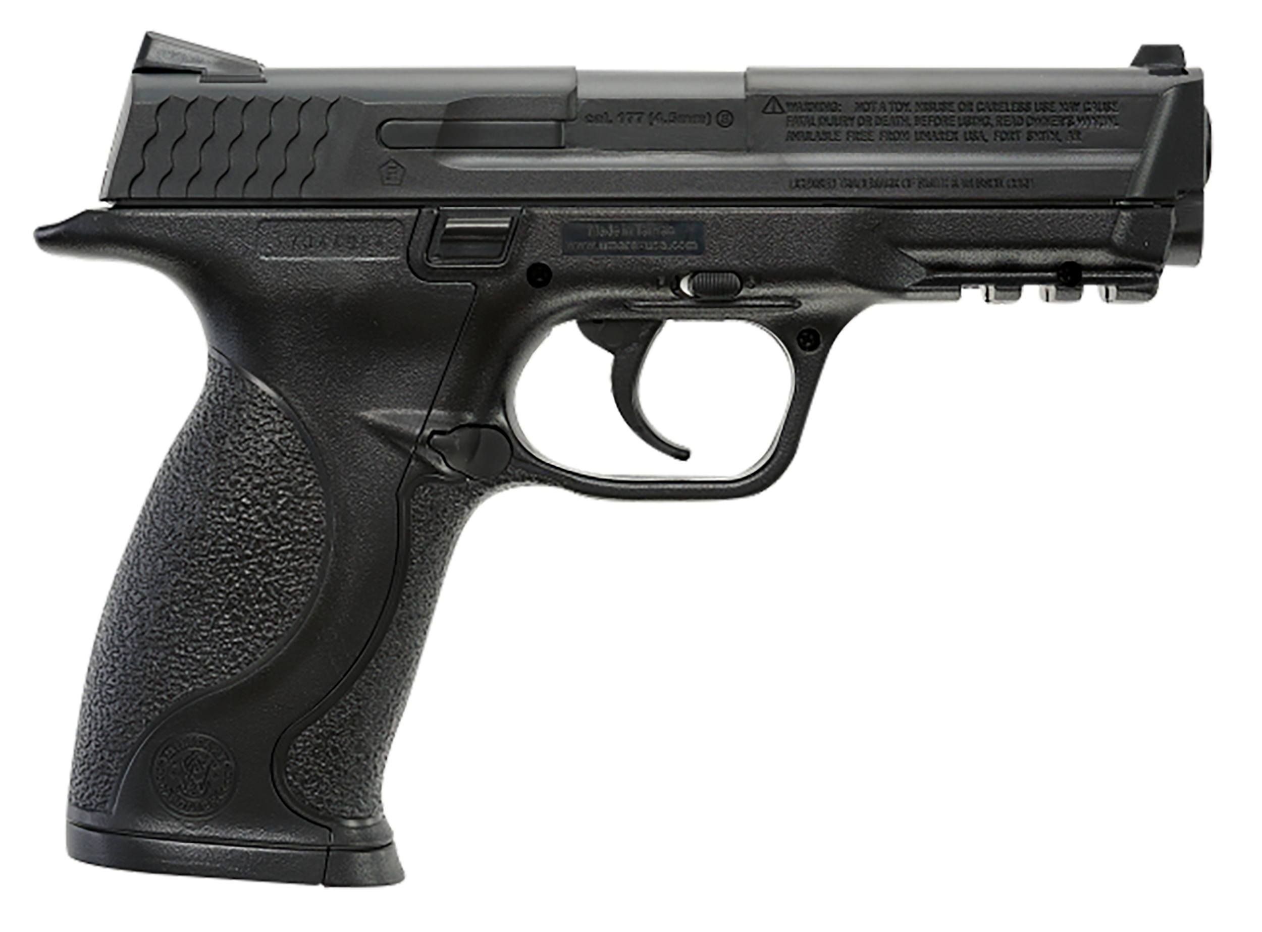 RWS Umarex S&W M&P CO2 .177 BB 4.30" 19+1 Air Pistol - Black Frame