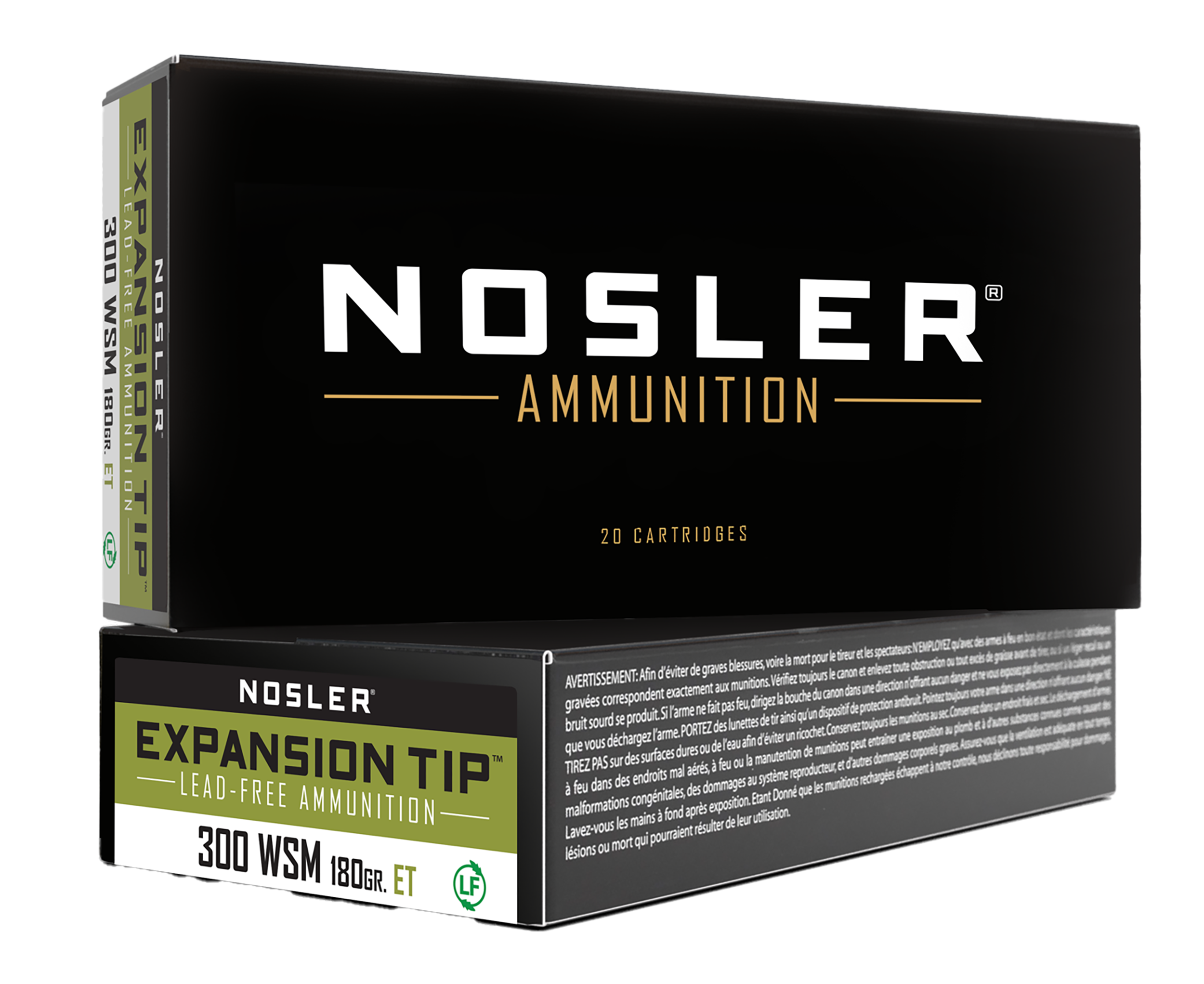 Nosler E-Tip 300 WSM 180gr Lead-Free 20-Rd/Box - Box or Case