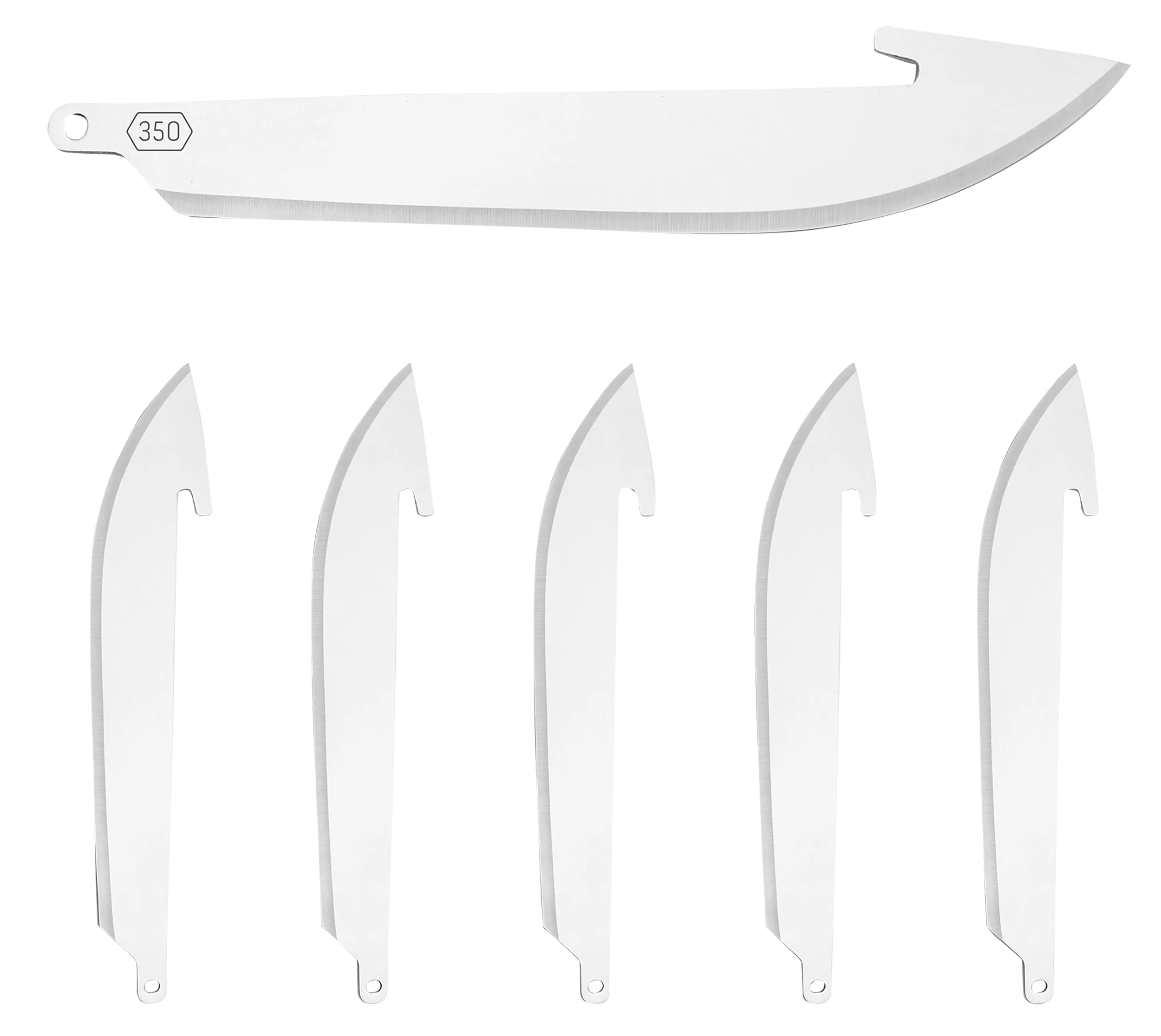 Outdoor Edge RazorLite RR6 Replacement Blades 3.50" Drop Point Plain 420J2 SS 6-Pack