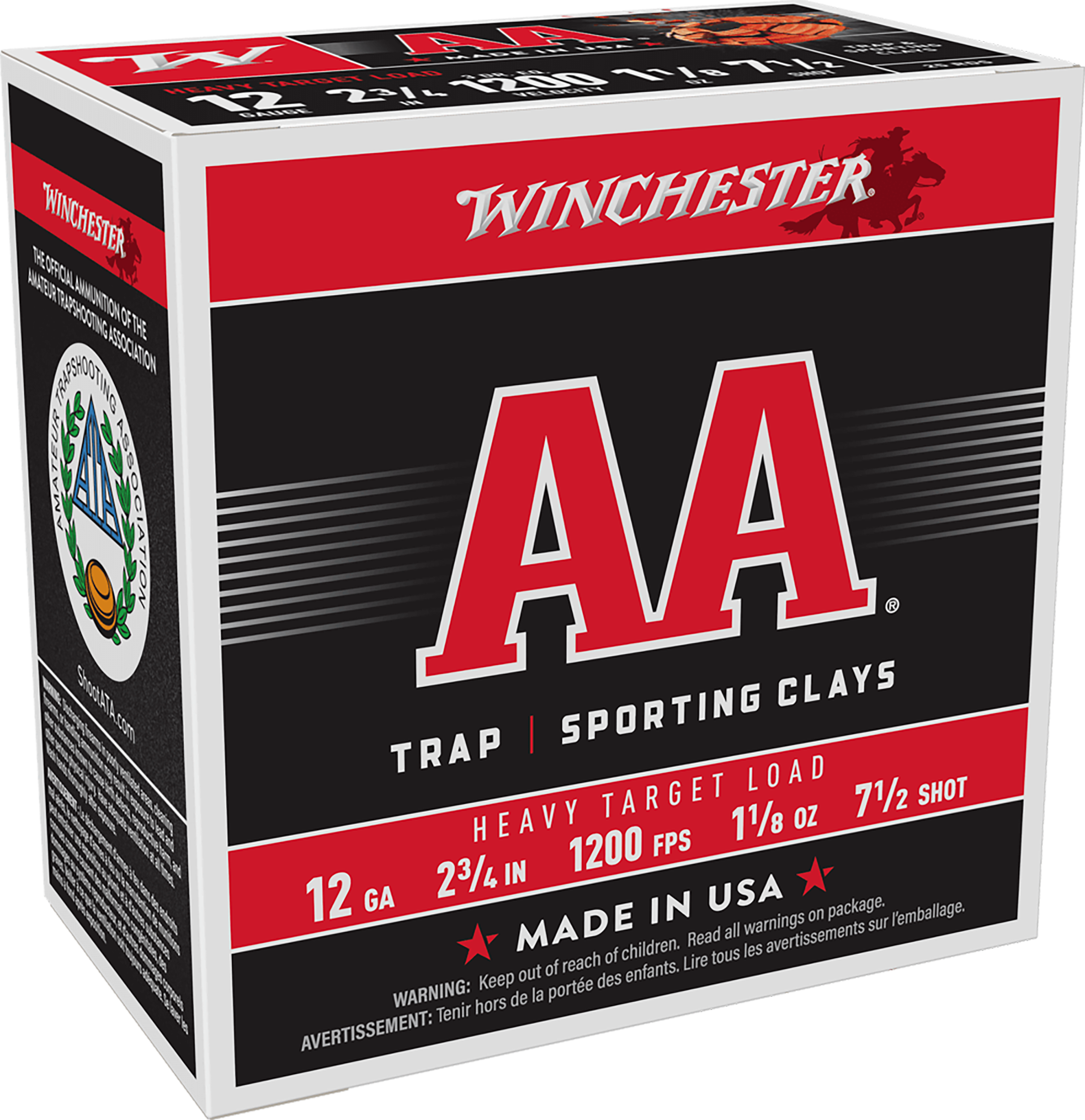 Winchester Ammo AA Heavy 12 Gauge 2.75" 1-1/8 oz 7.5 Shot 25 Rd - Box or Case