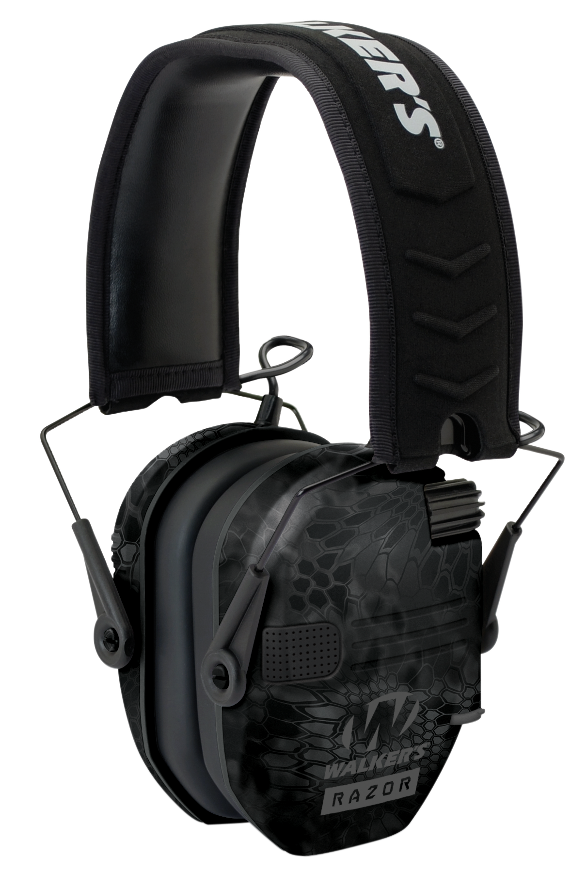 Walkers Game Ear Razor Slim Electronic Muff 23 dB Over the Head Typhoon Camo/Black Polymer