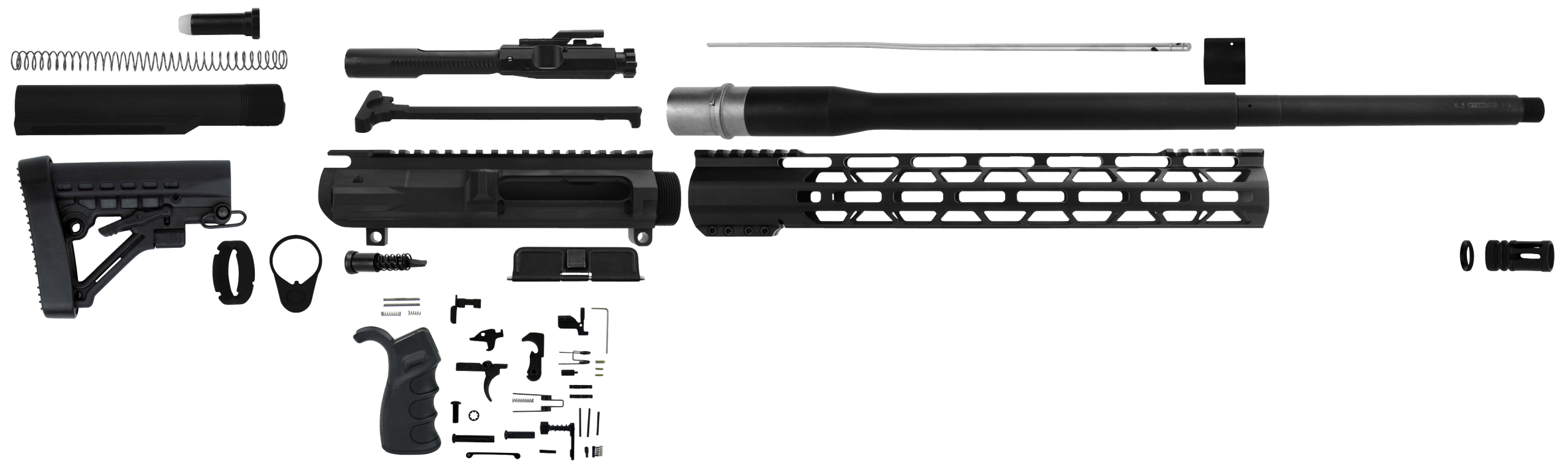 TacFire AR Build Kit 6.5 Creedmoor 20" Black Nitride 5/8x24