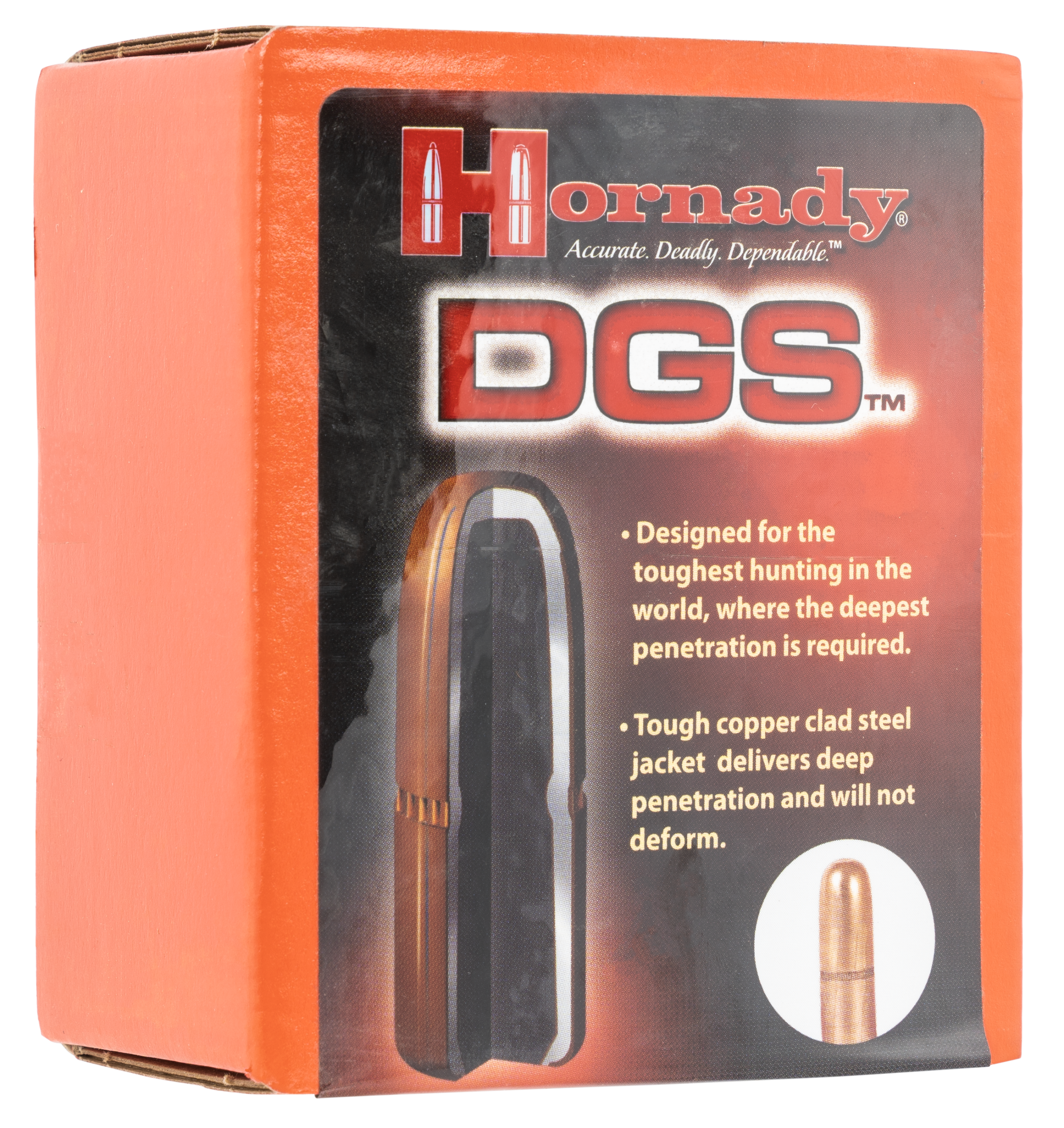 Hornady DGS 505 Cal .505 525 gr Dangerous Game Solid Reloading Bullets - 50 Per Box