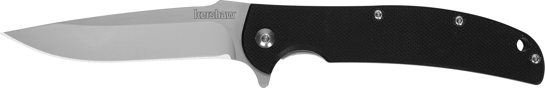 Kershaw Chill 3.10" Folding Drop Point Plain 8Cr13MoV Bead Blasted Black G10