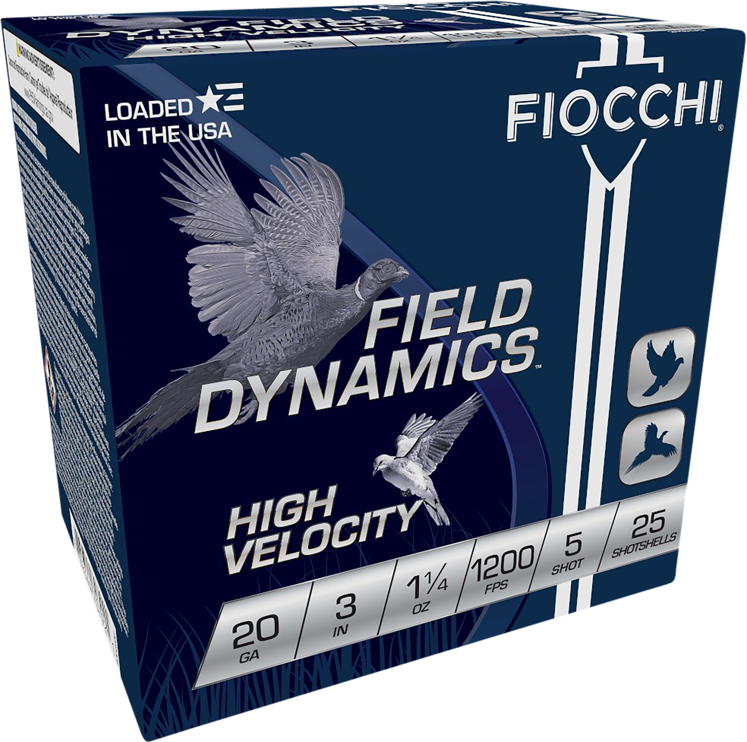 Fiocchi Field Dynamics High Velocity 20 Gauge 3" 1-1/4 oz #5 Shot - Box or Case