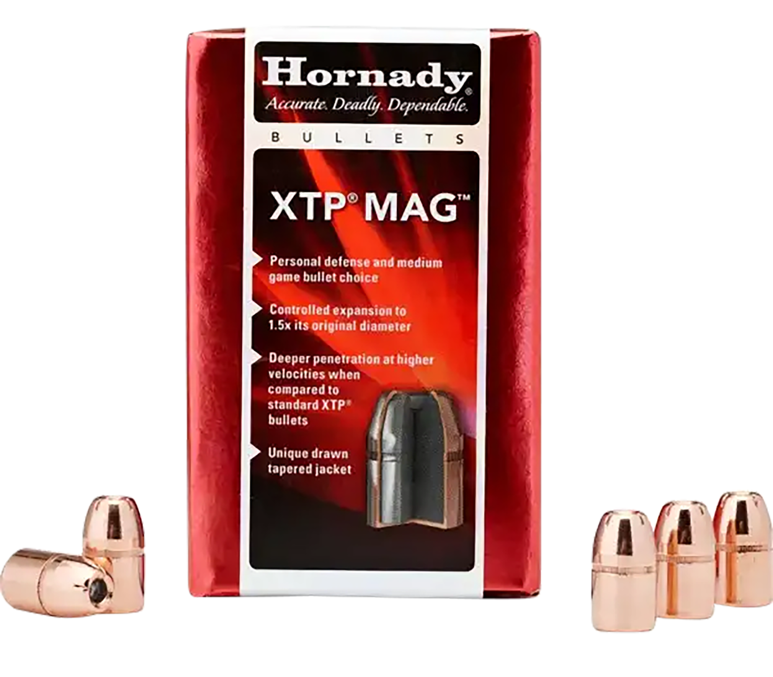 Hornady XTP Mag 45 Cal .452 300 gr Hollow Point Reloading Bullets - 50/Box