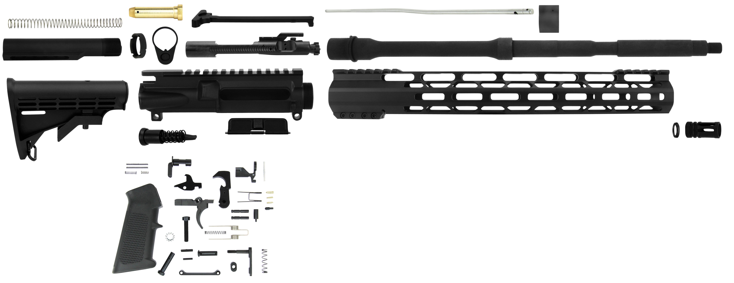 TacFire SS-RK556-LPK AR-15 Lower Parts Kit 5.56 NATO / .223 Rem 16" Barrel Black Nitride