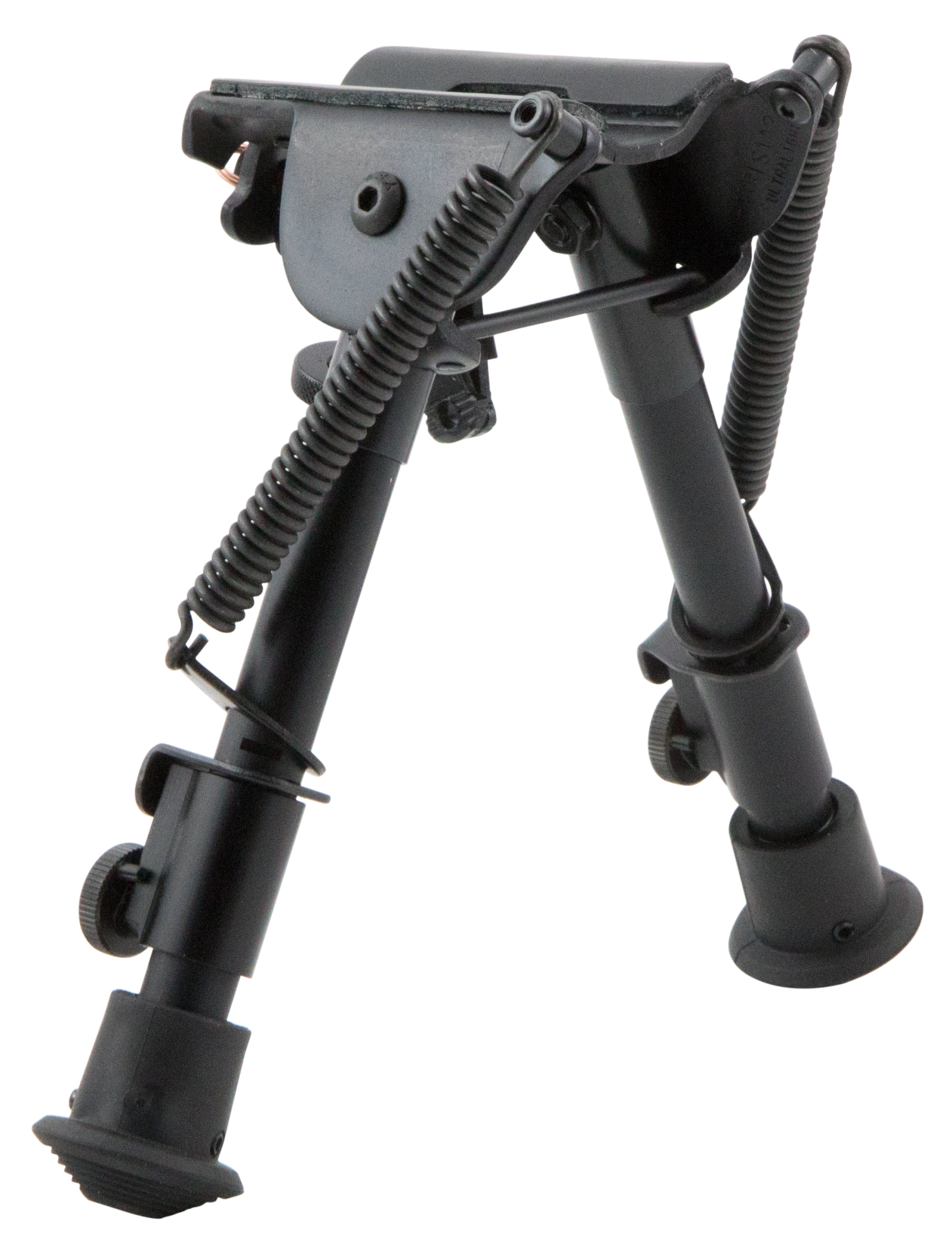 Harris 1A2-BR Bipod Non-Swivel 6-9" Swivel Stud Rubber Feet - Black Steel/Aluminum