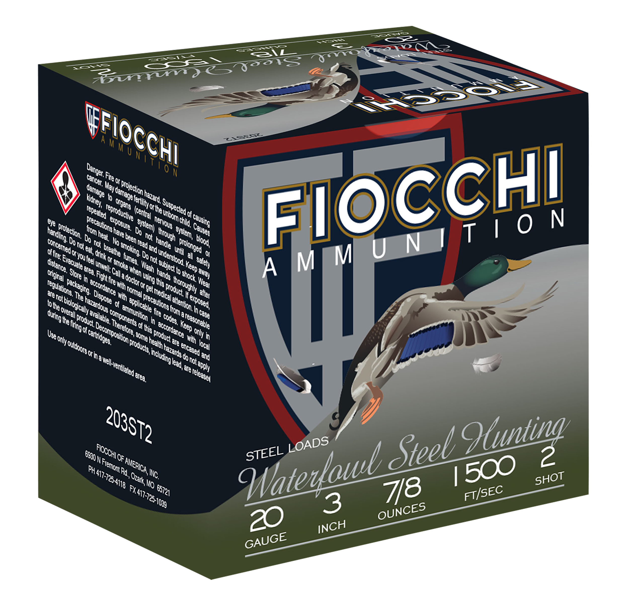 Fiocchi Flyway 20 Gauge 3" 7/8 oz #2 Shot Steel Waterfowl Shotshells - Box or Case