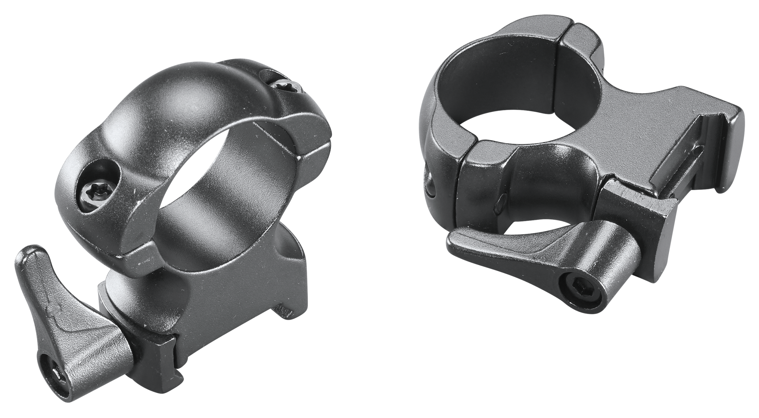 Weaver Mounts Lever Lok 1" Extra High Matte Black Steel Top Mount Scope Rings