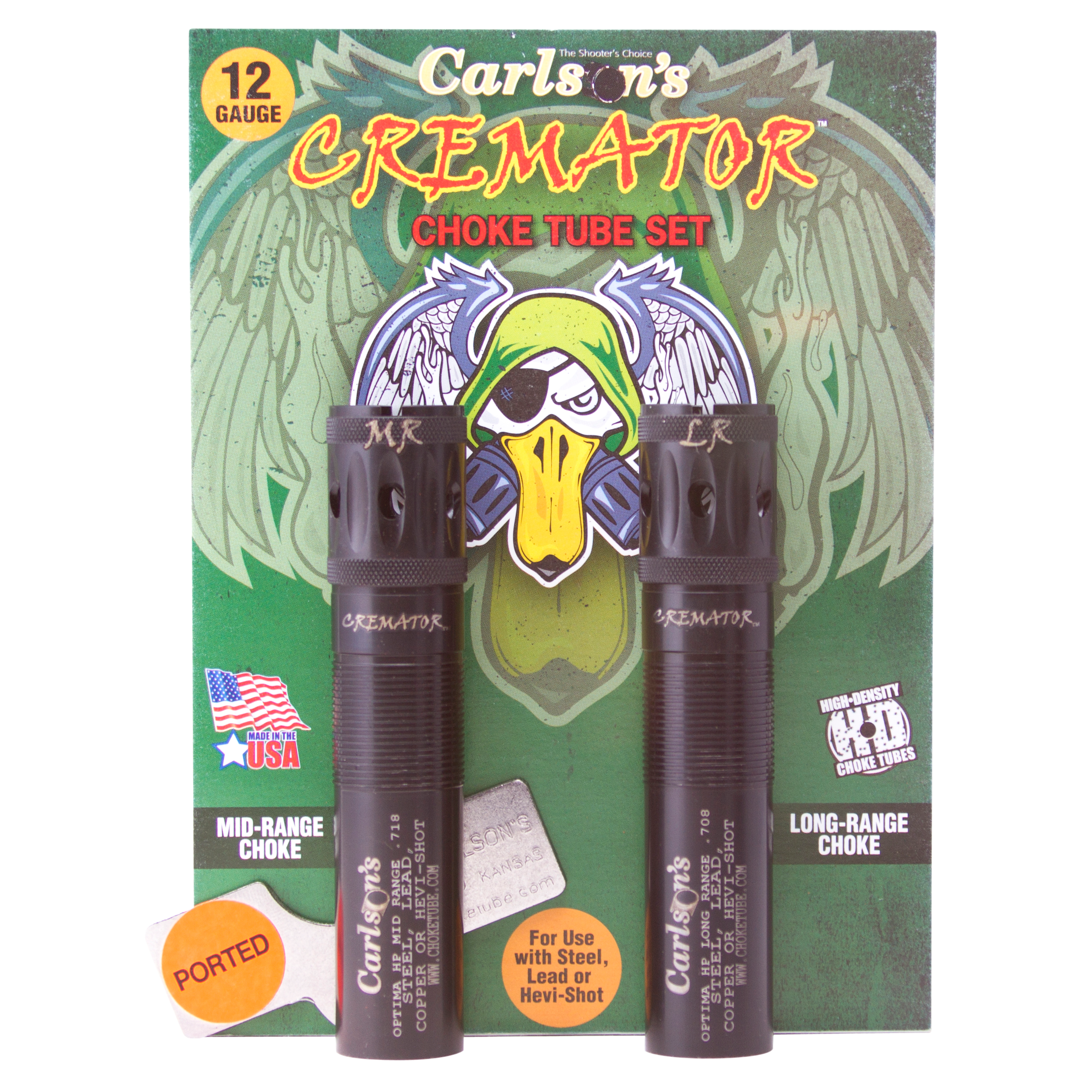 Carlsons Cremator Beretta Optima HP 12 Gauge Mid/Long Range Ported Choke Tube 2-Pack