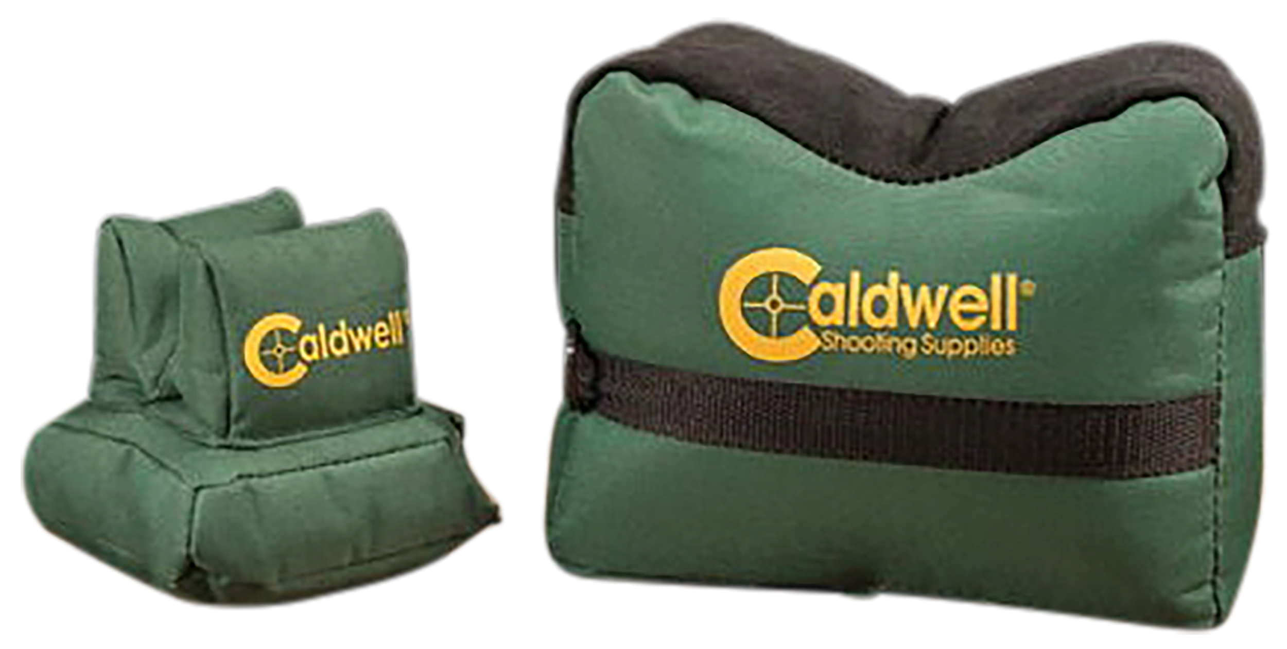 Caldwell DeadShot Shooting Bag Combo Prefilled Dark Green 600D Polyester - Front and Rear Bags