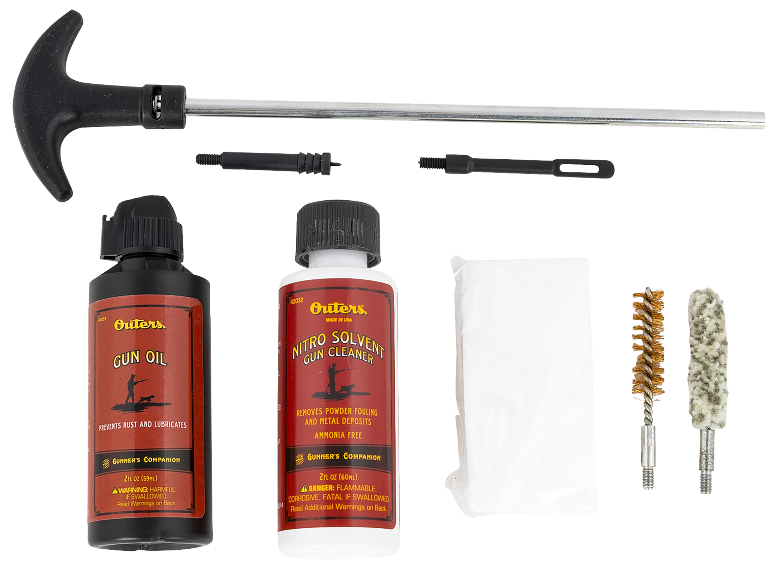Outers 96416 Aluminum Rod Pistol Cleaning Kit 9mm/.38/.357