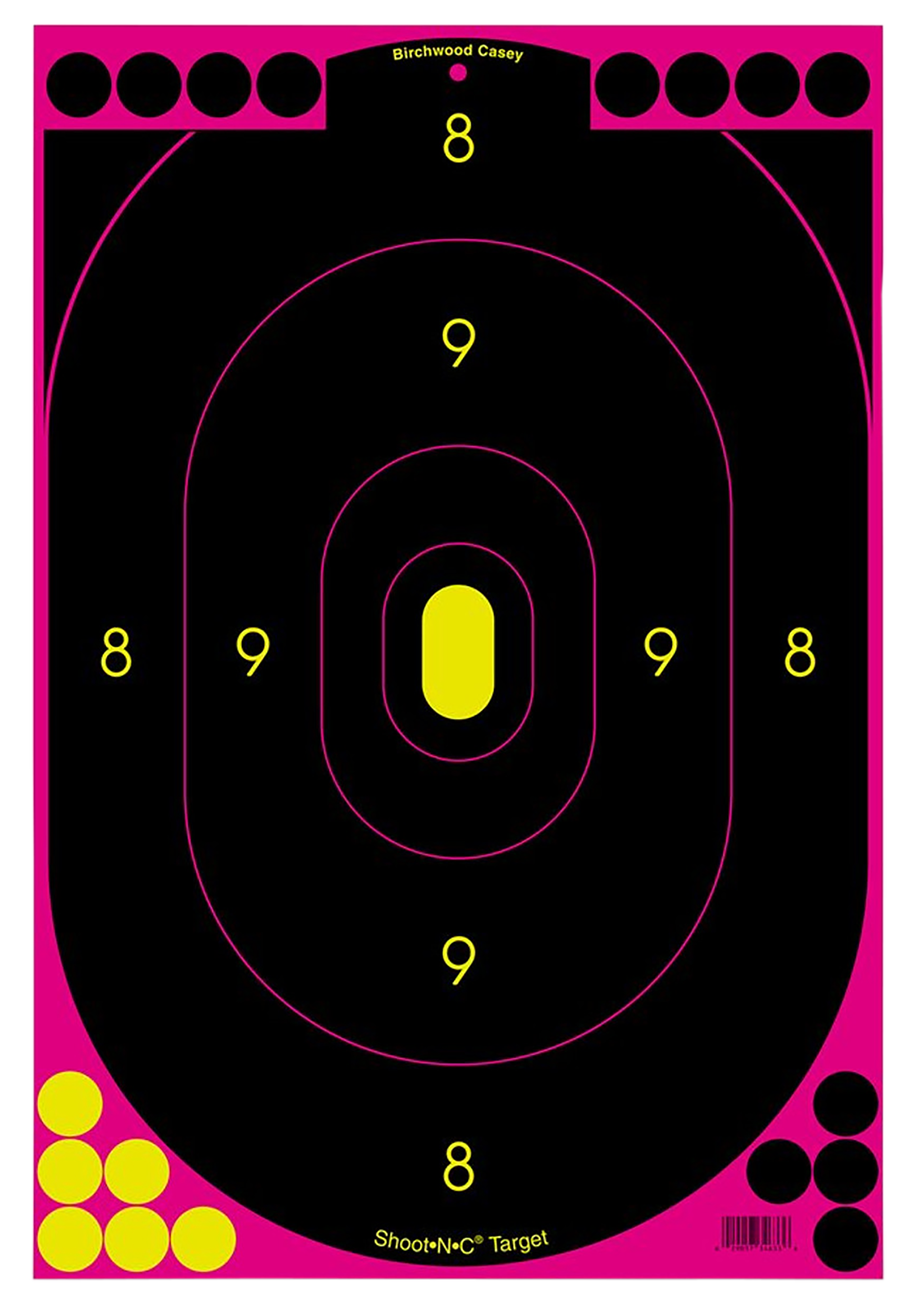 Birchwood Casey Shoot-N-C Reactive 12"x18" Oval Silhouette Paper Target 100 Pack