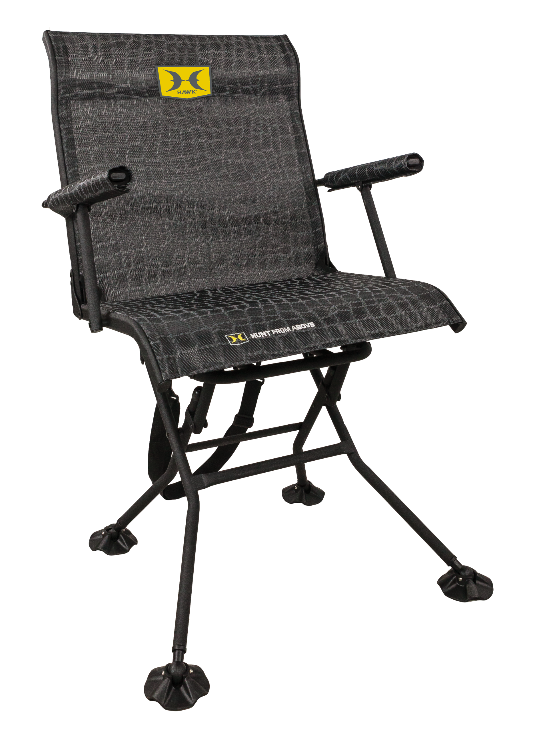 Hawk Stealth Spin Camo Steel Folding Hunting Blind Chair